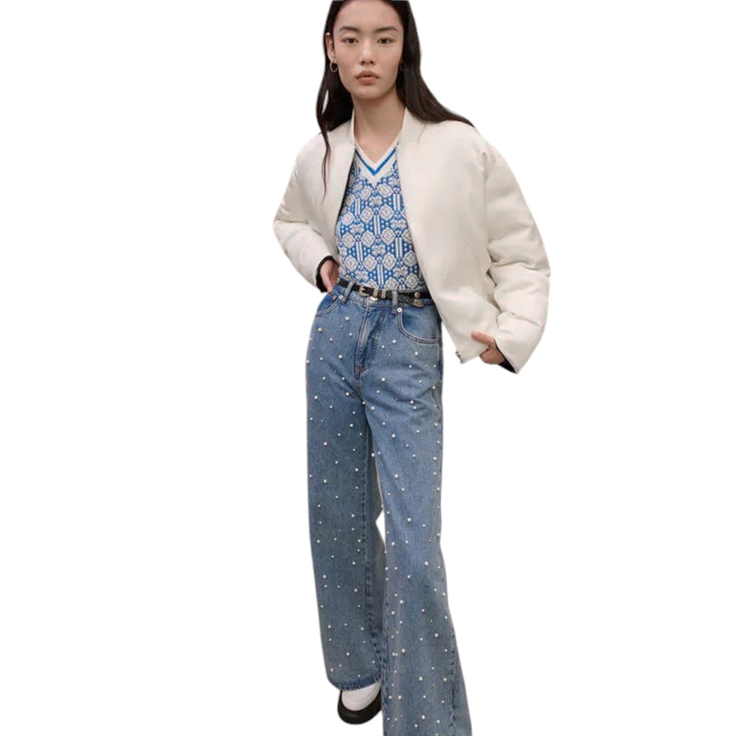 MAJE Beladone Reversible Bomber Jacket S