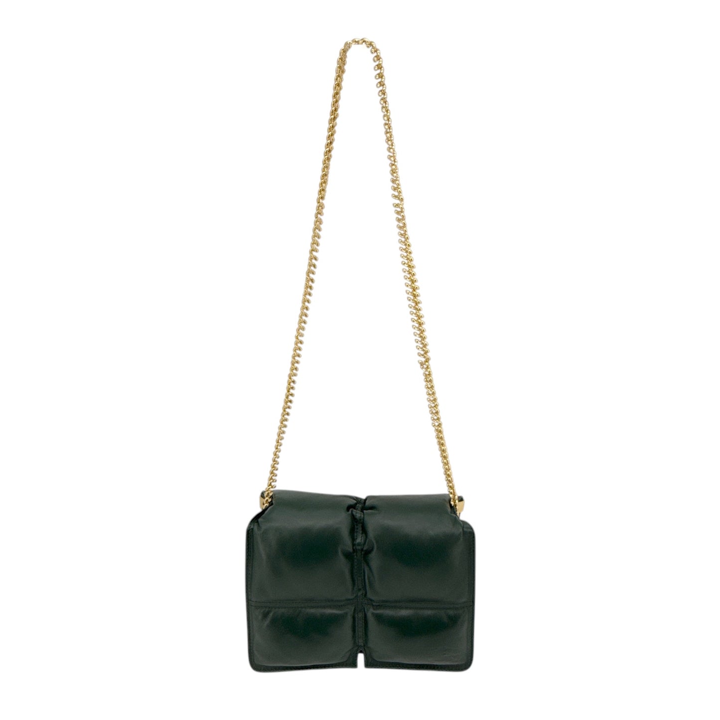 BURBERRY Snip Chain Bag Puffy Nappa Leather in Vine