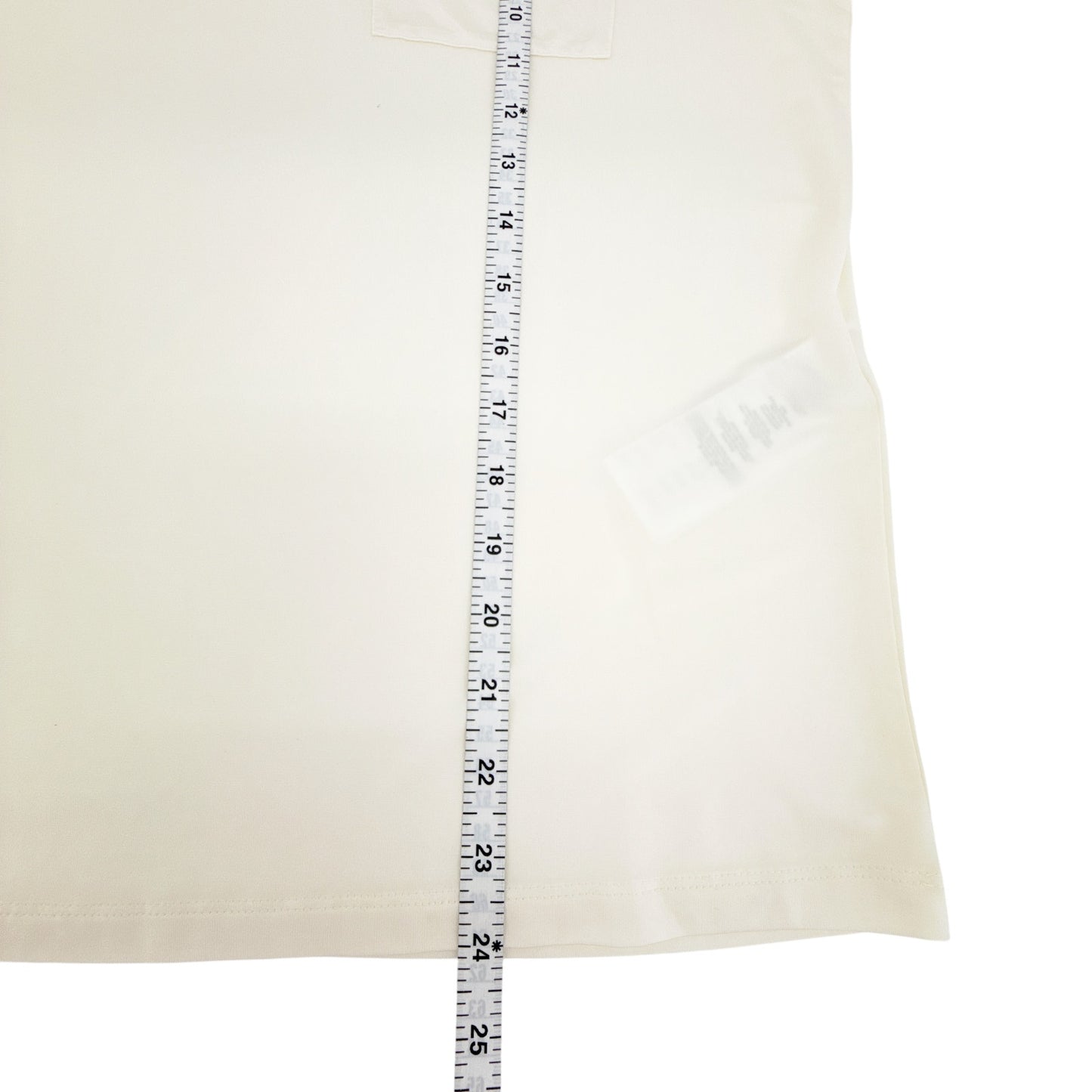 MAJE Pocket Patch Stretch Woven T-Shirt in Ecru 1|S