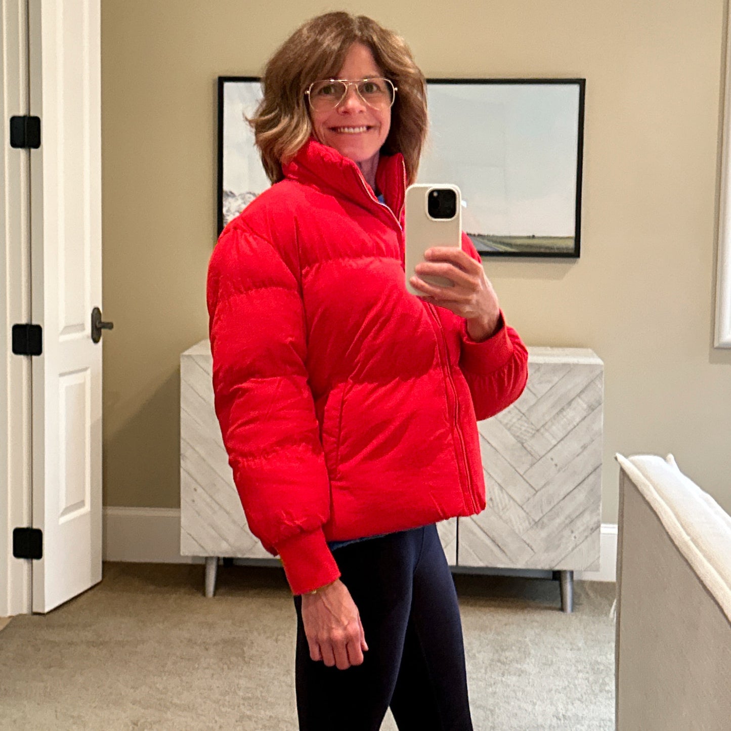 LOVERS+FRIENDS Jillian Puffer Jacket in Red XS