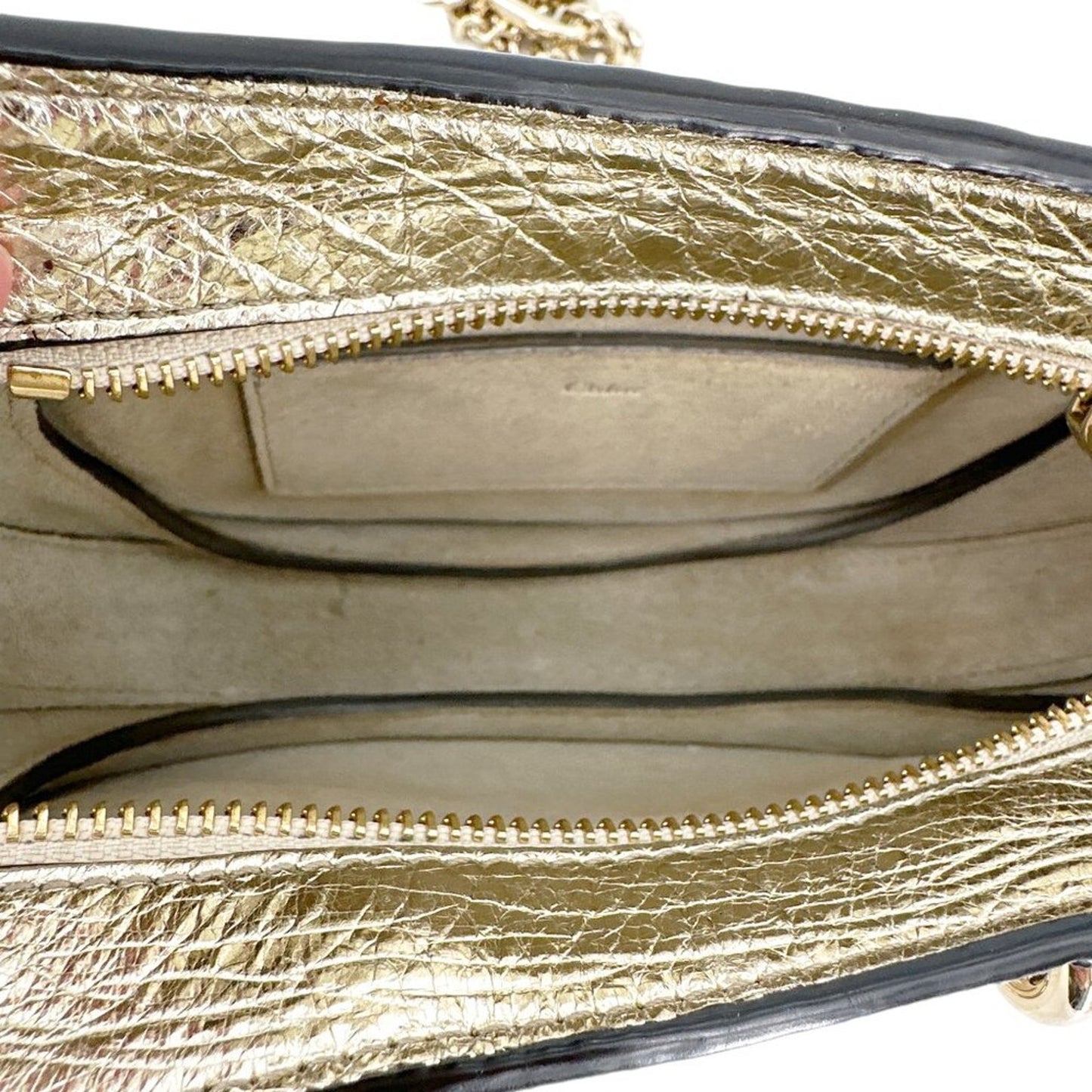 CHLOE Pixie Mini Belt Convertible Bag Metallic