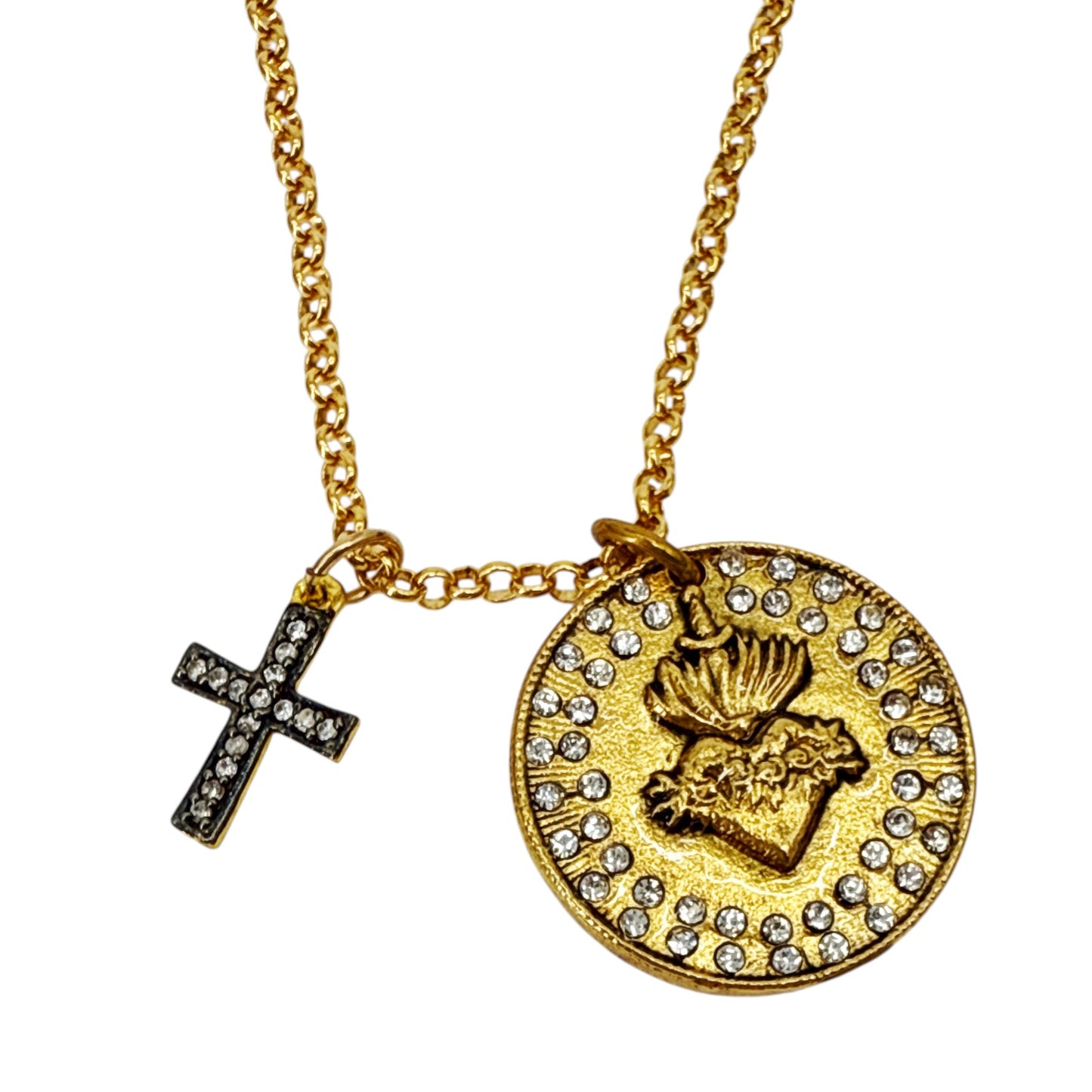 VIRGINS SAINTS & ANGELS VSA Sacred Heart Relic Charm Necklace Gift Set