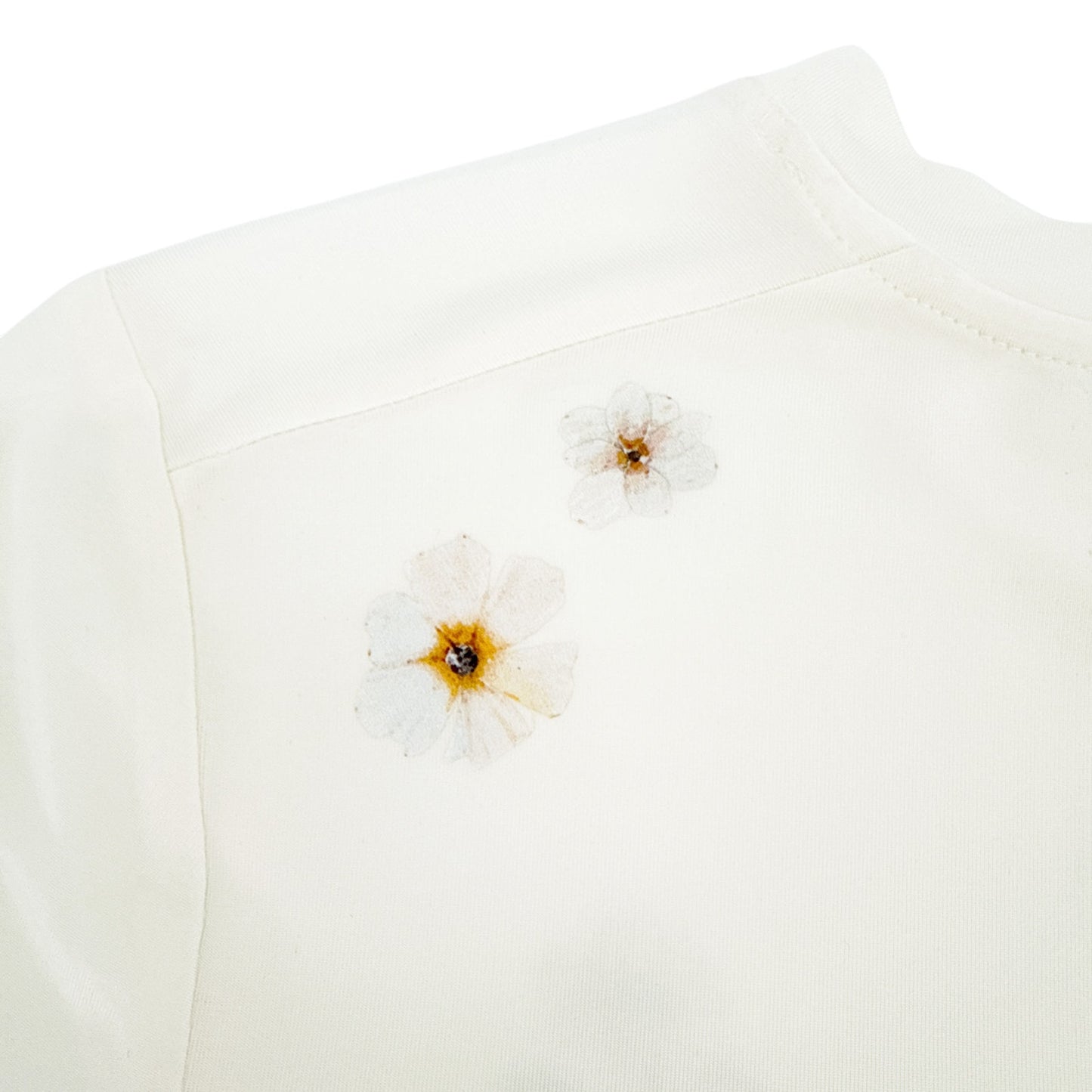 MAJE Pocket Patch Stretch Woven T-Shirt in Ecru 1|S