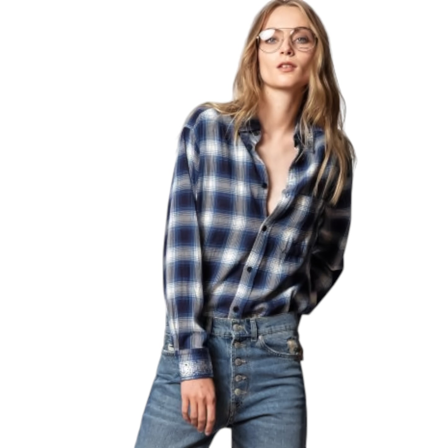 ZADIG & VOLTAIRE Tais Car Rhinestar Embellished Shirt XS