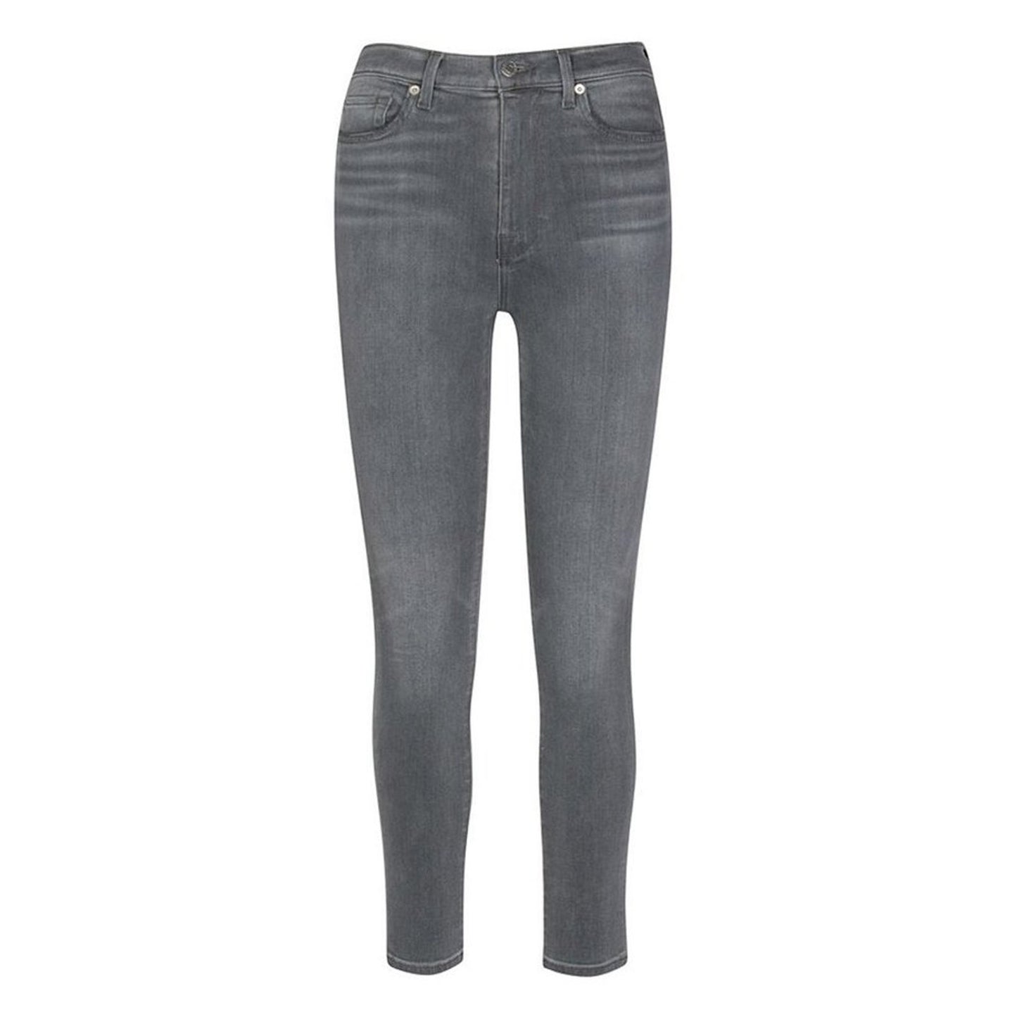 7 for ALL MANKIND b(air) denim The High Waist Ankle Skinny in Grey 24