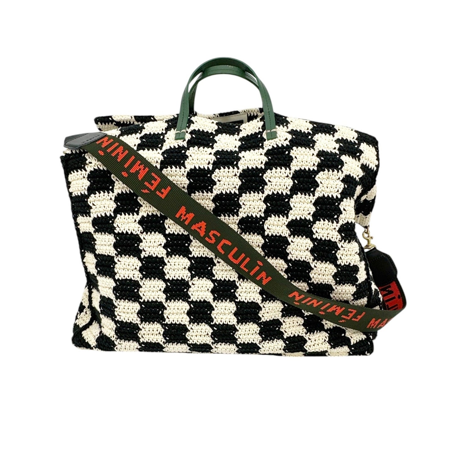 CLARE V. Summer Simple Tote Crochet Checkers
