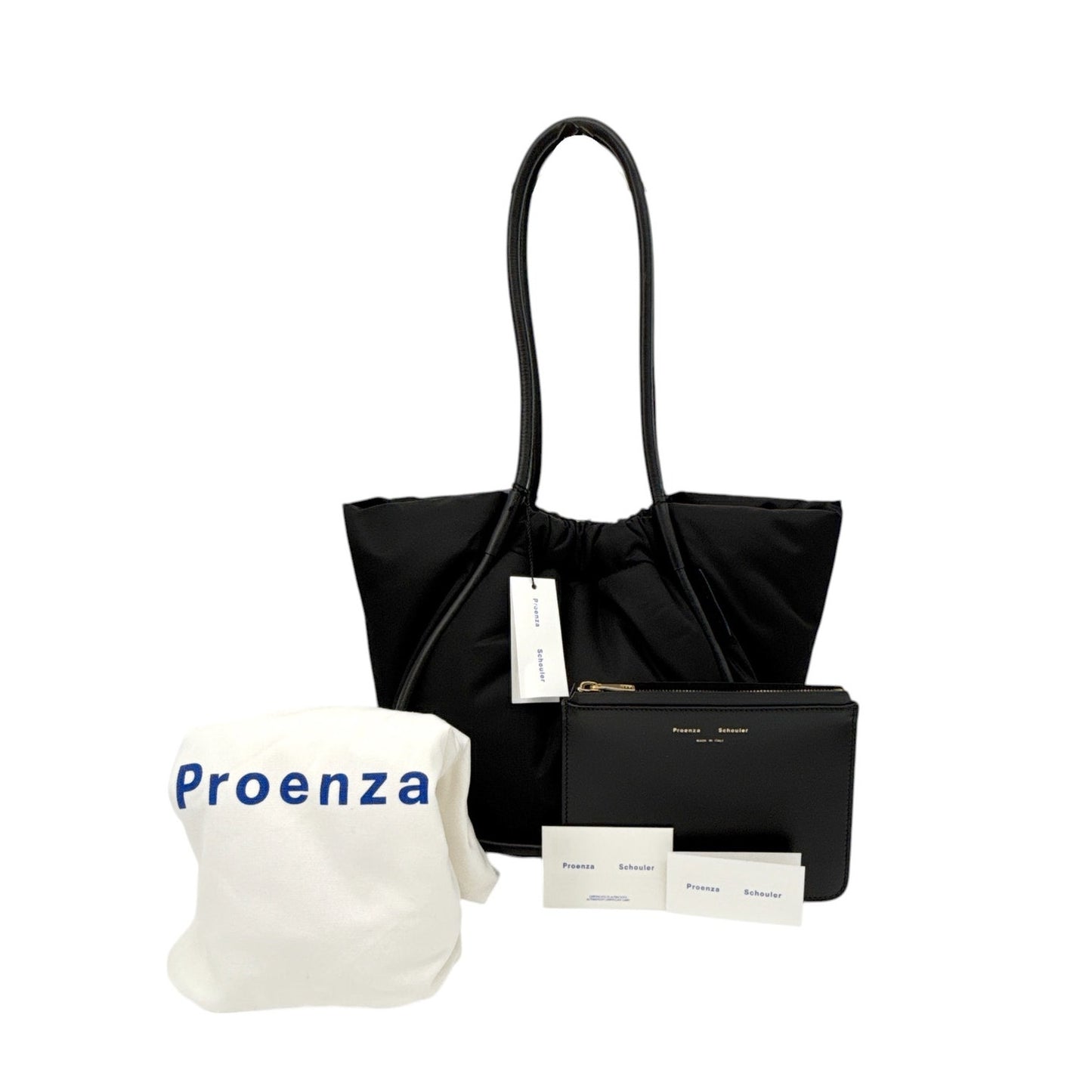 PROENZA SCHOULER Large Ruched Tote in Puffy Nylon in Black