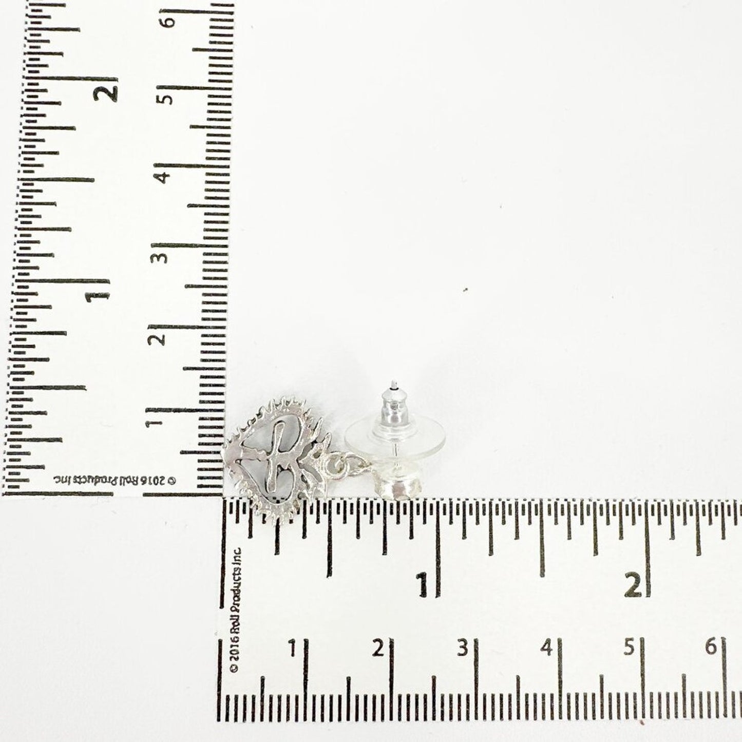 VIRGINS SAINTS & ANGELS VSA Queen of Hearts Crystal Drop Post Earrings in Silver