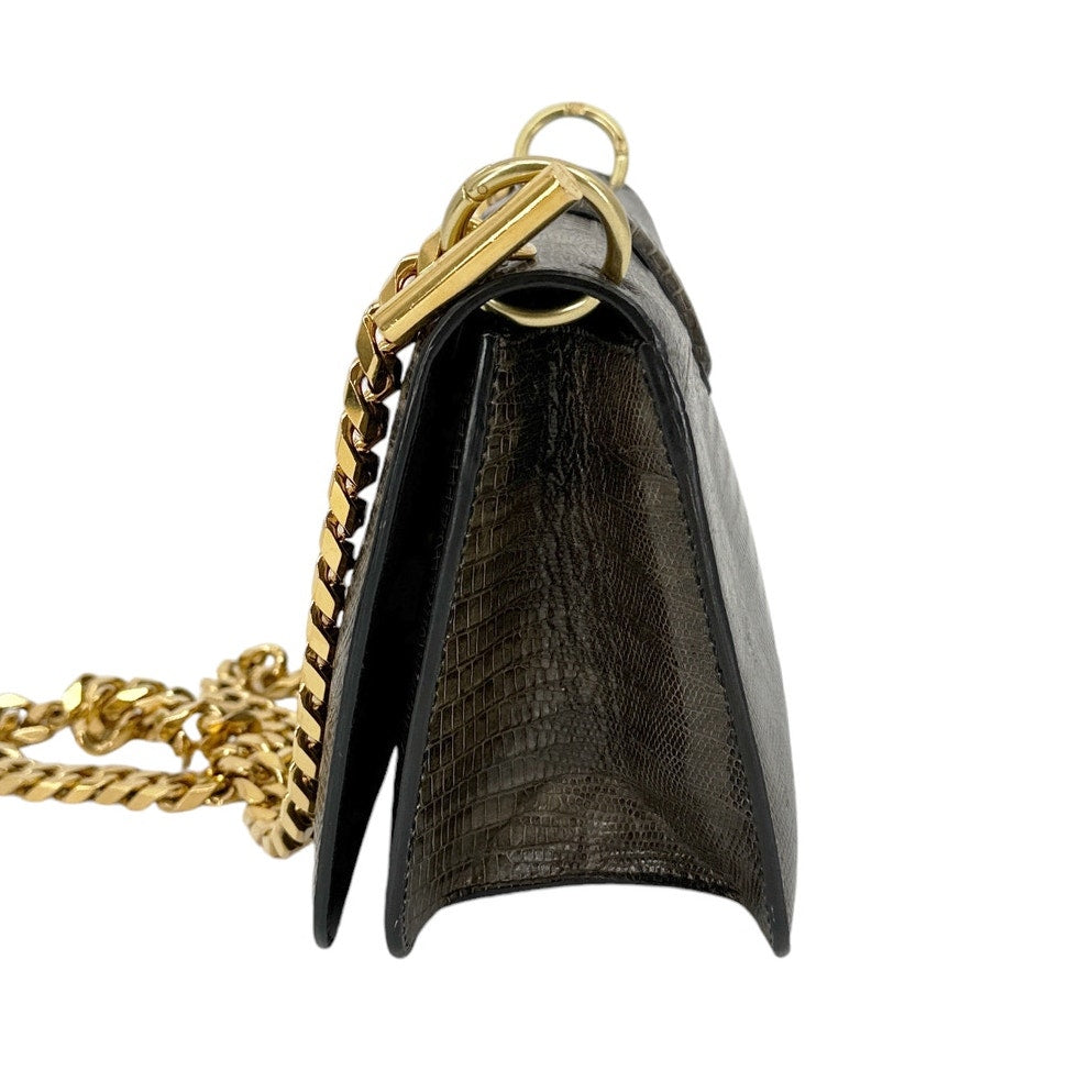 TOM FORD Tara Chain Tejus Lizard Shoulder Bag