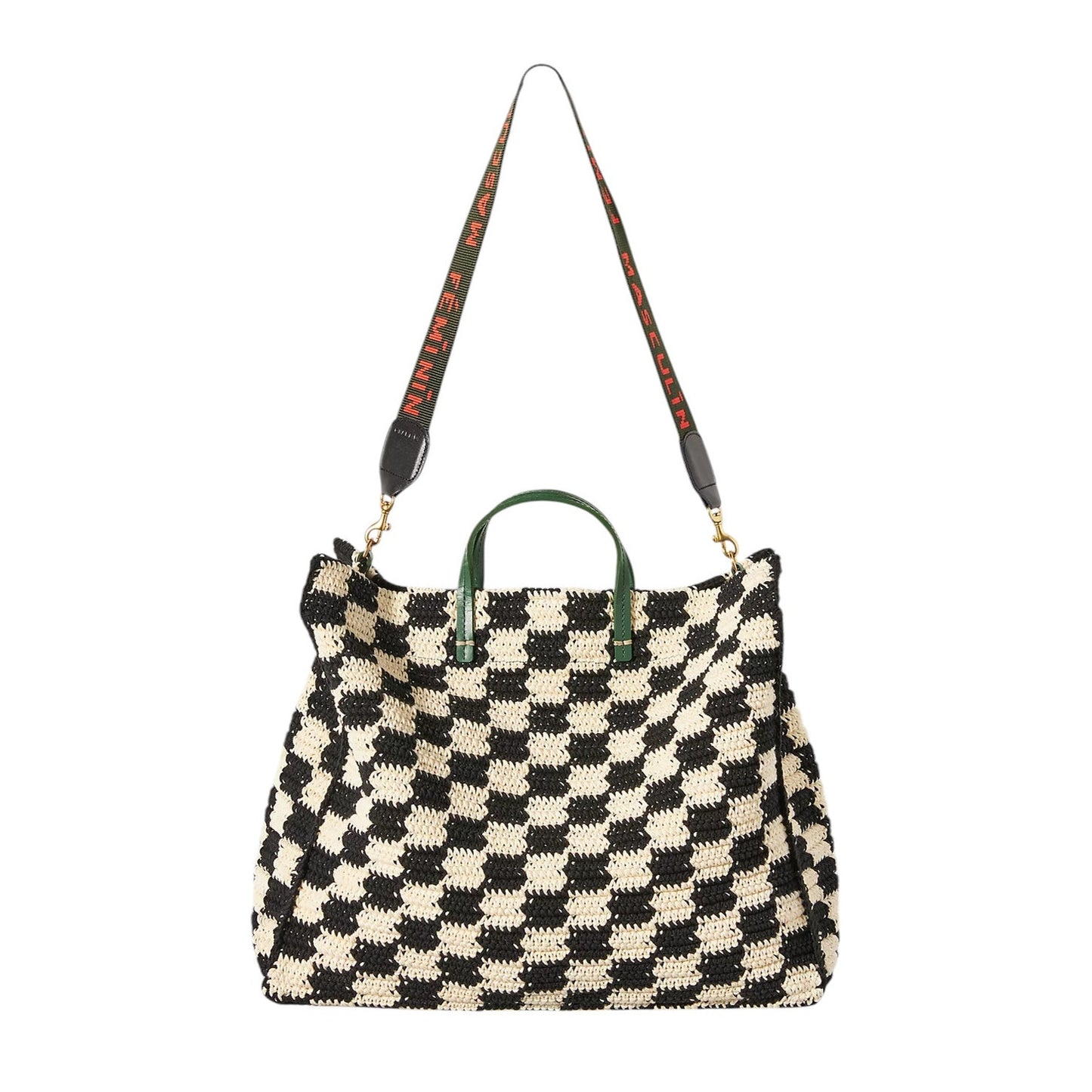 CLARE V. Summer Simple Tote Crochet Checkers