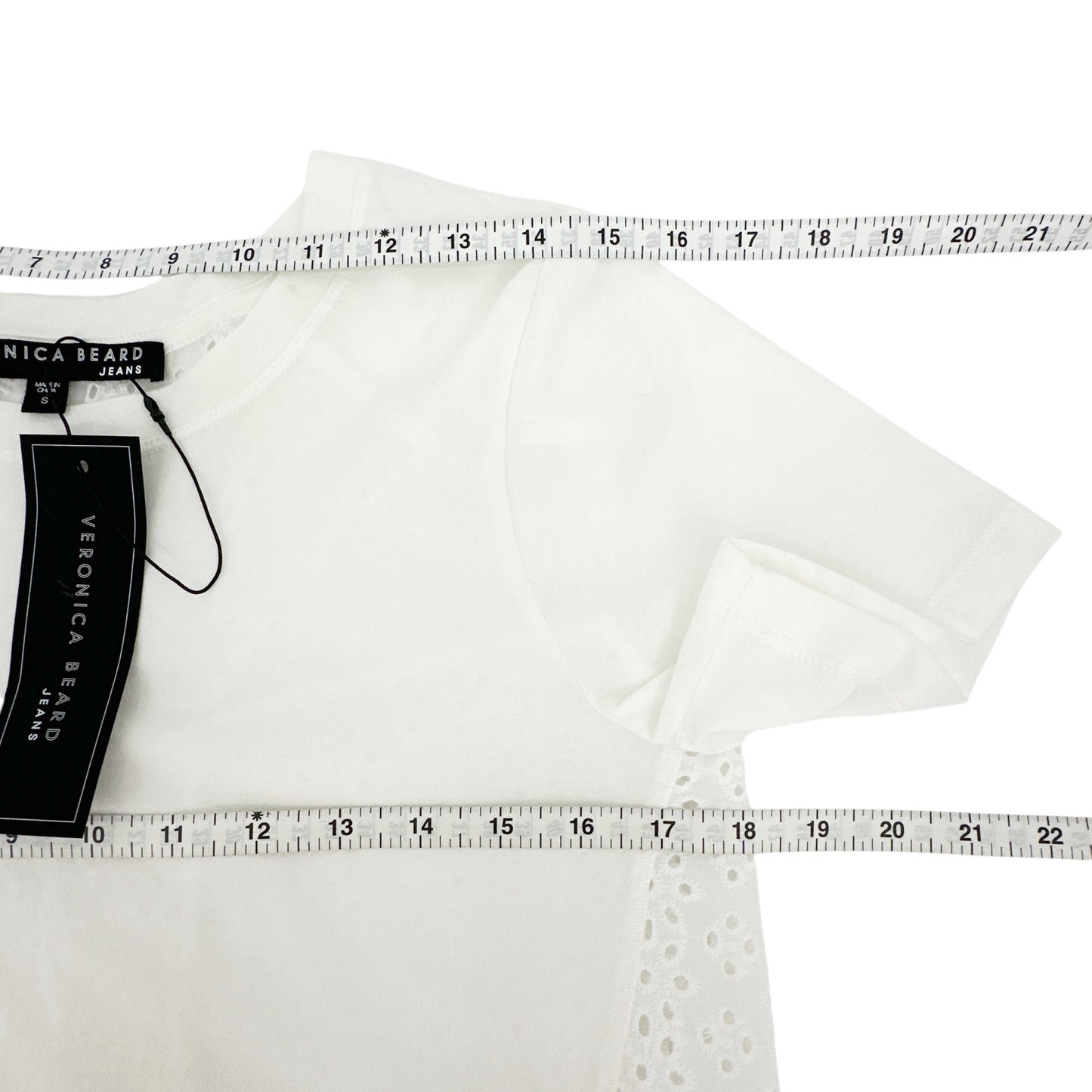 VERONICA BEARD Mauna Eyelet Tee S