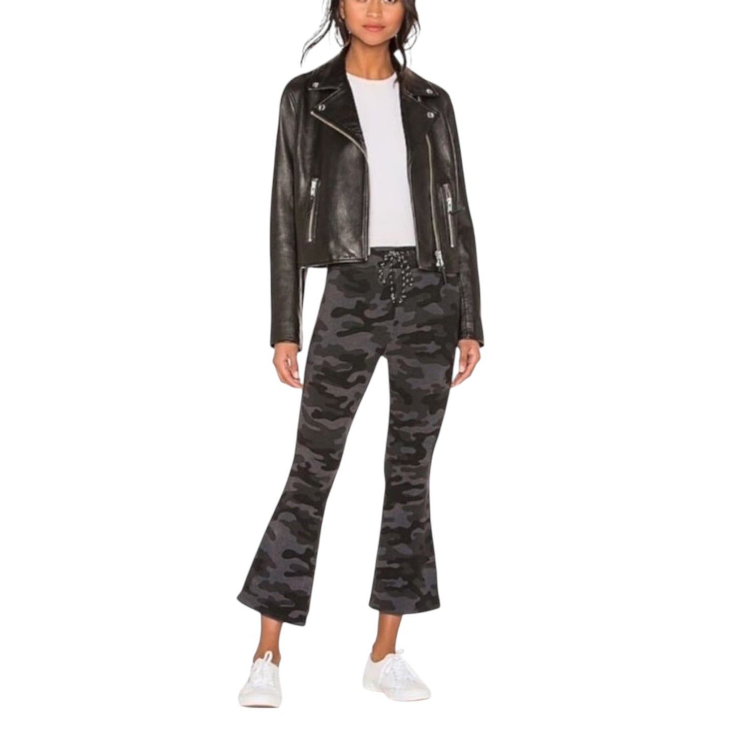 SUNDRY Camo Kick Flare Pants Size 0