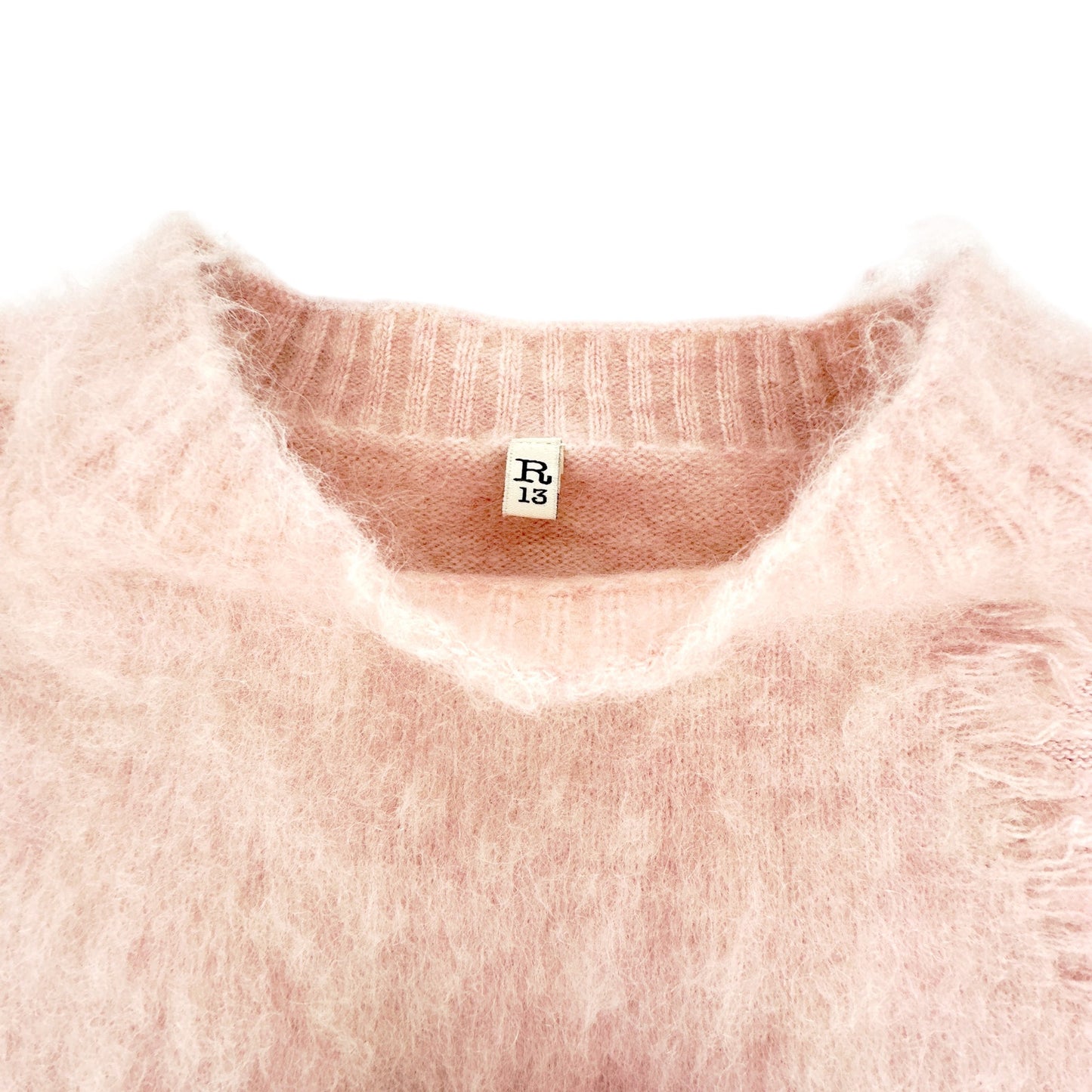 R13 Shrunken Deconstructed Crewneck Sweater M