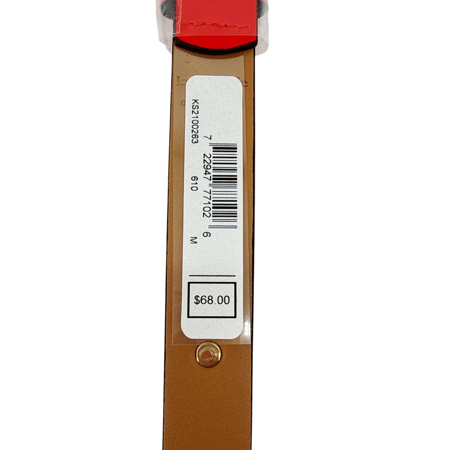 KATE SPADE New York Spade Stud Leather Belt in Maraschino M