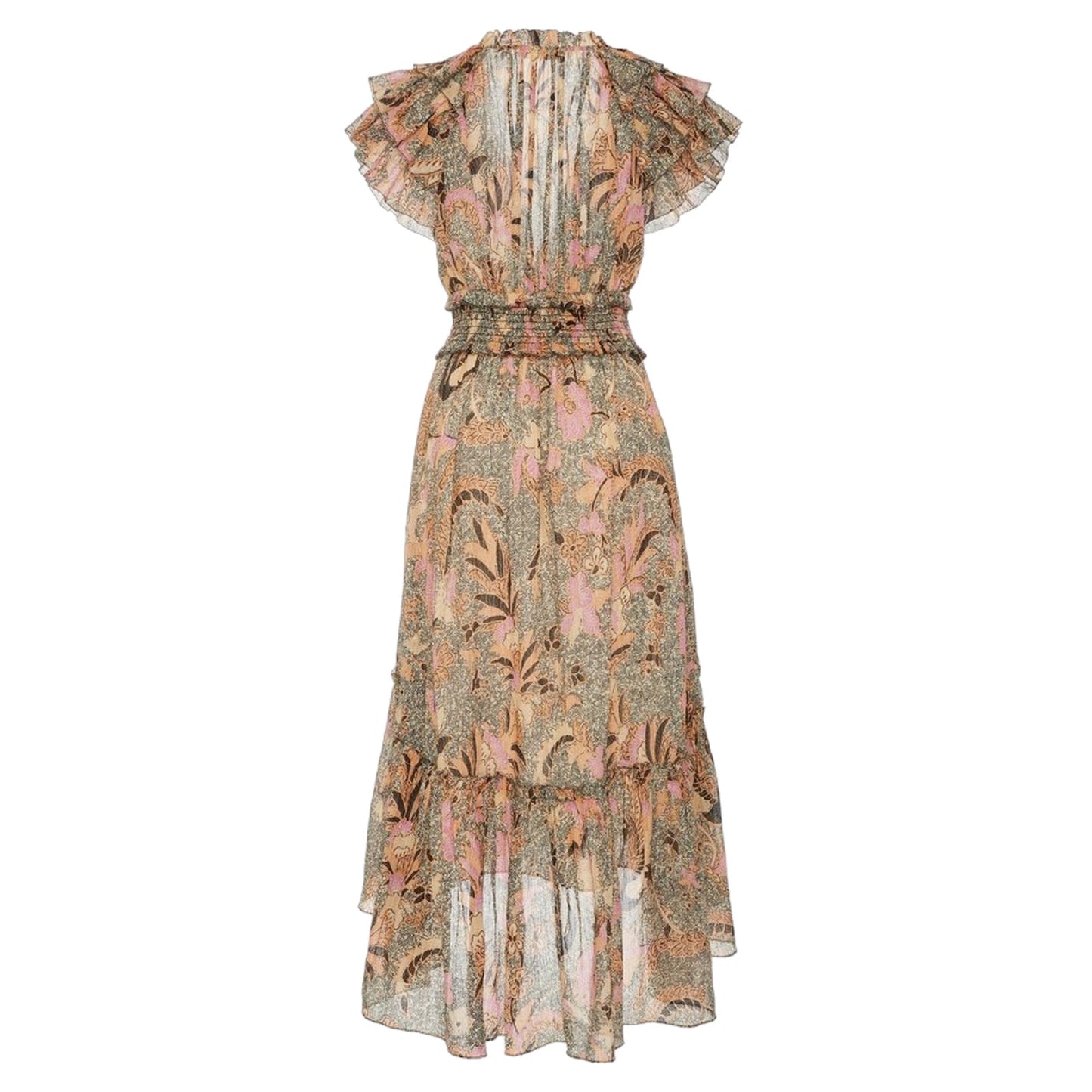 ULLA JOHNSON Cicely Silk Blend Dress in Ivory 0