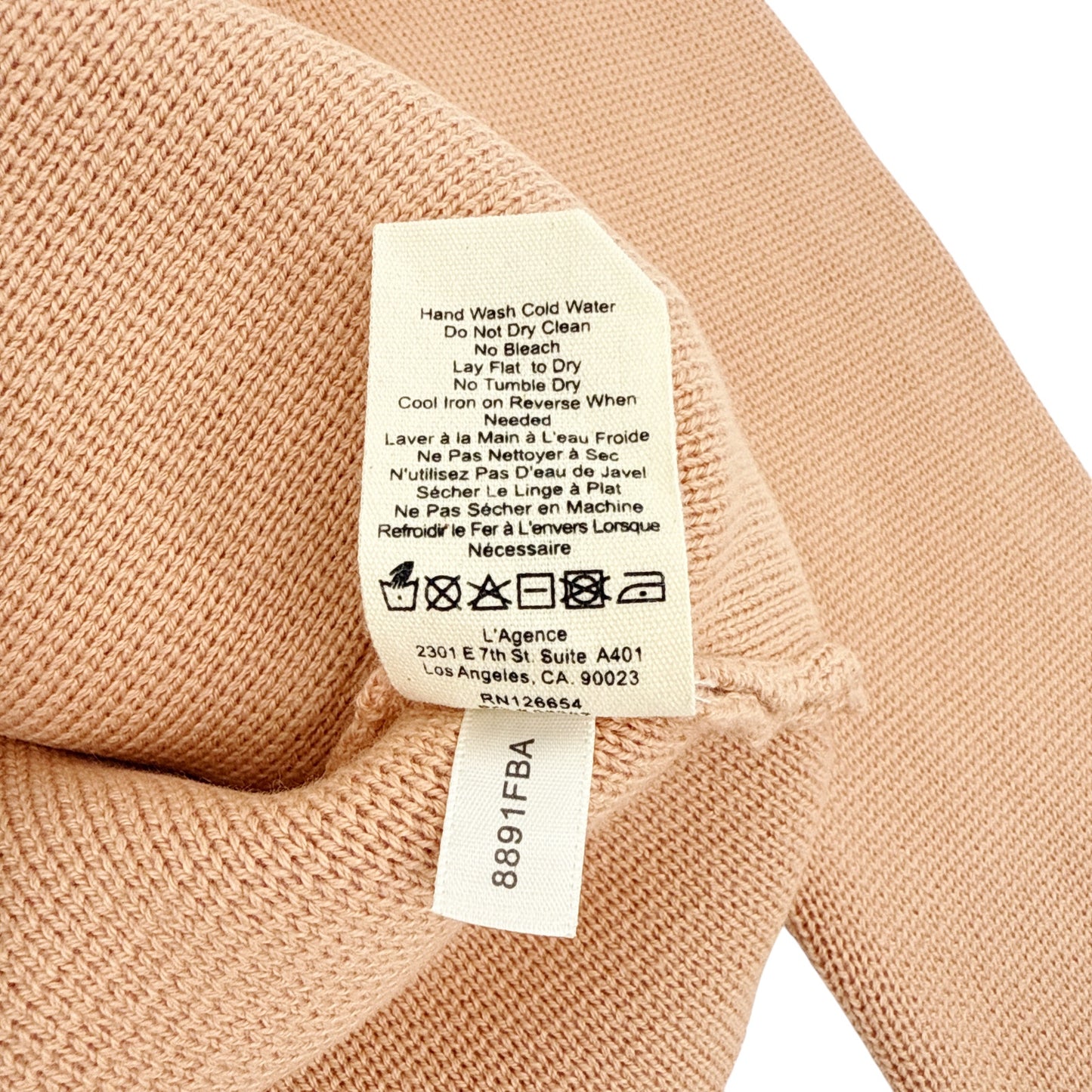 L'AGENCE Sofia Knit Blazer in Dusty Pink S