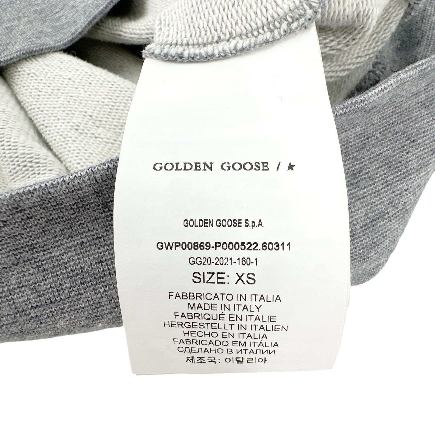 GOLDEN GOOSE Athena Star Sweatshirt in Grey XS