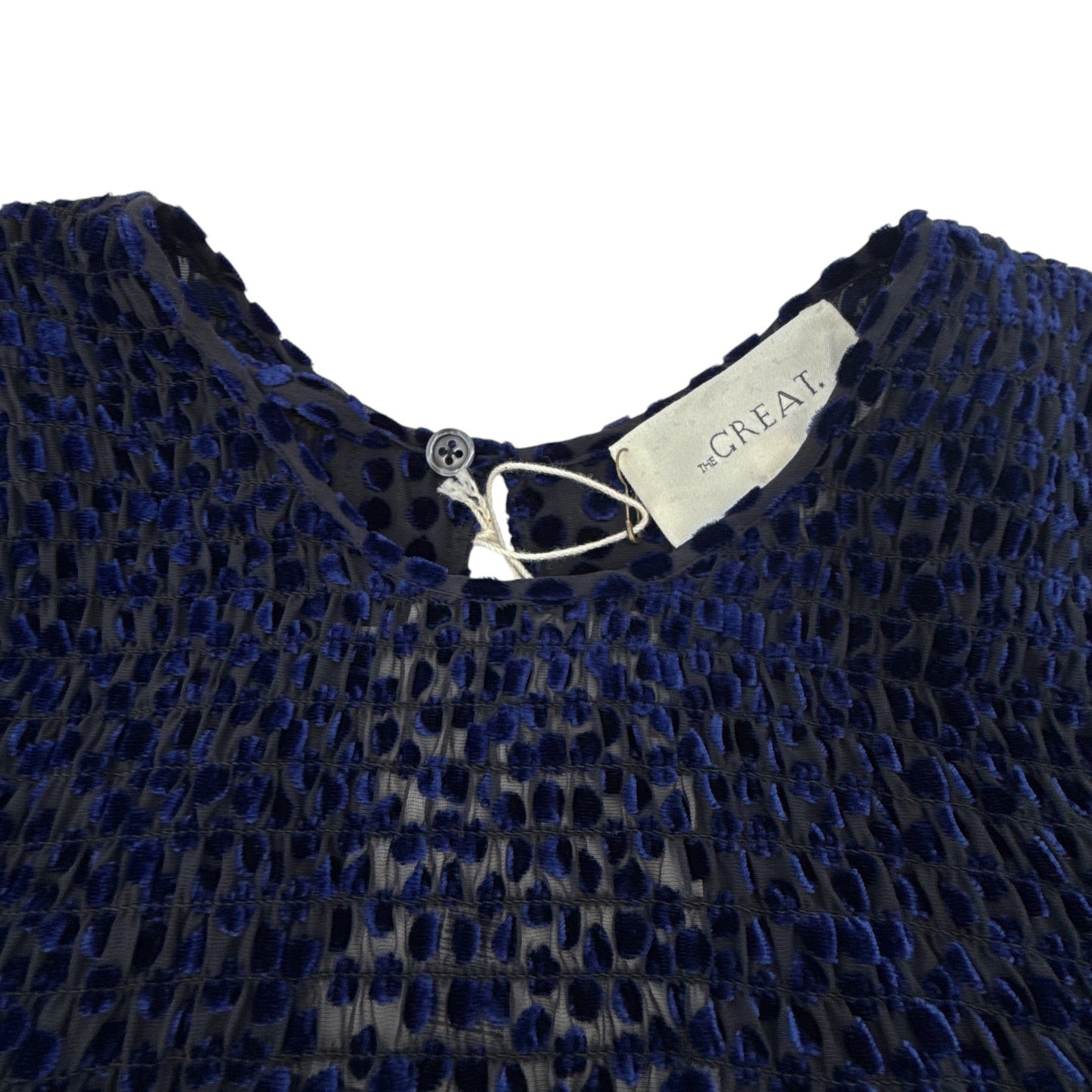 THE GREAT. Merry Dress in Navy 0|XS