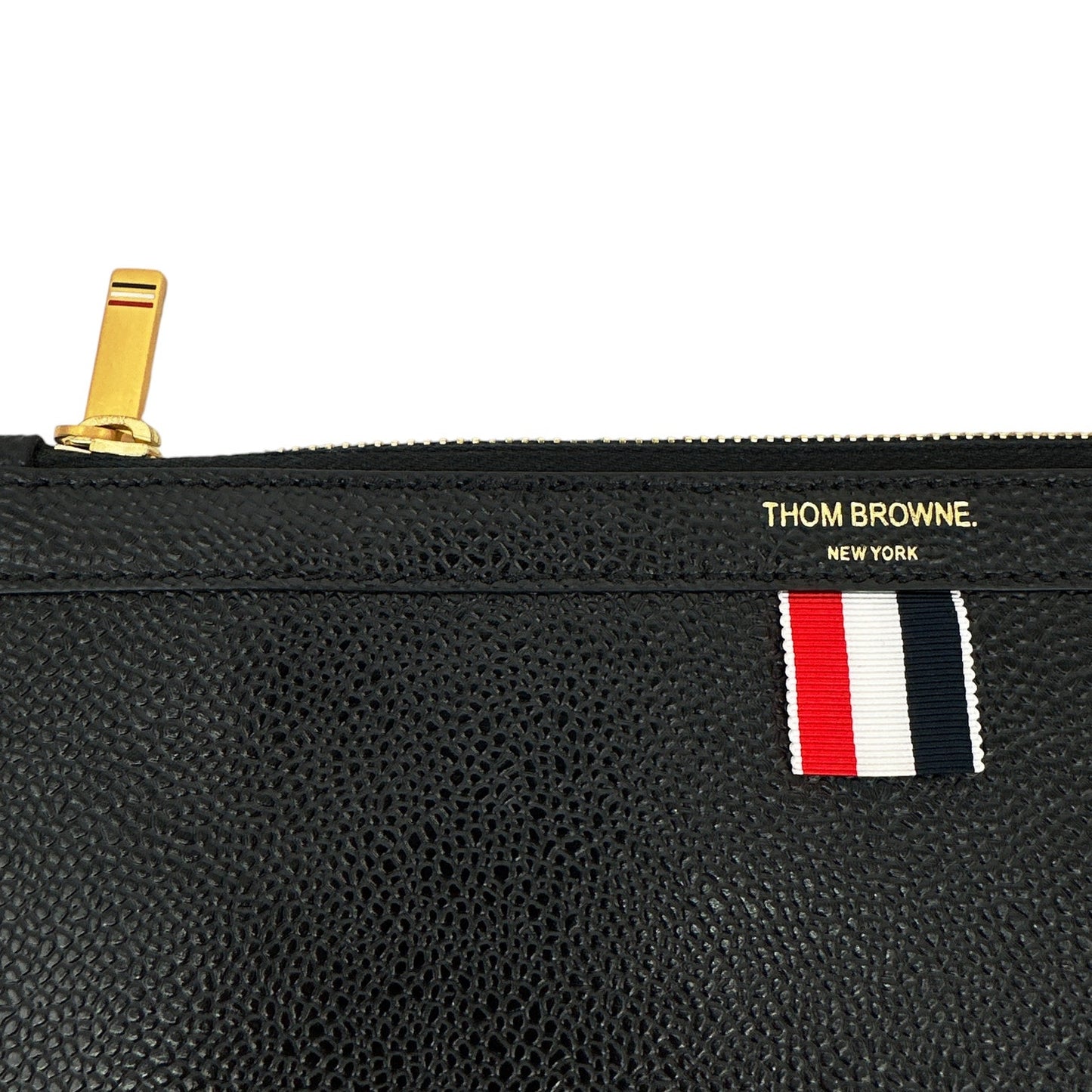 THOM BROWNE Mini Pebble Grain Gusset Folio