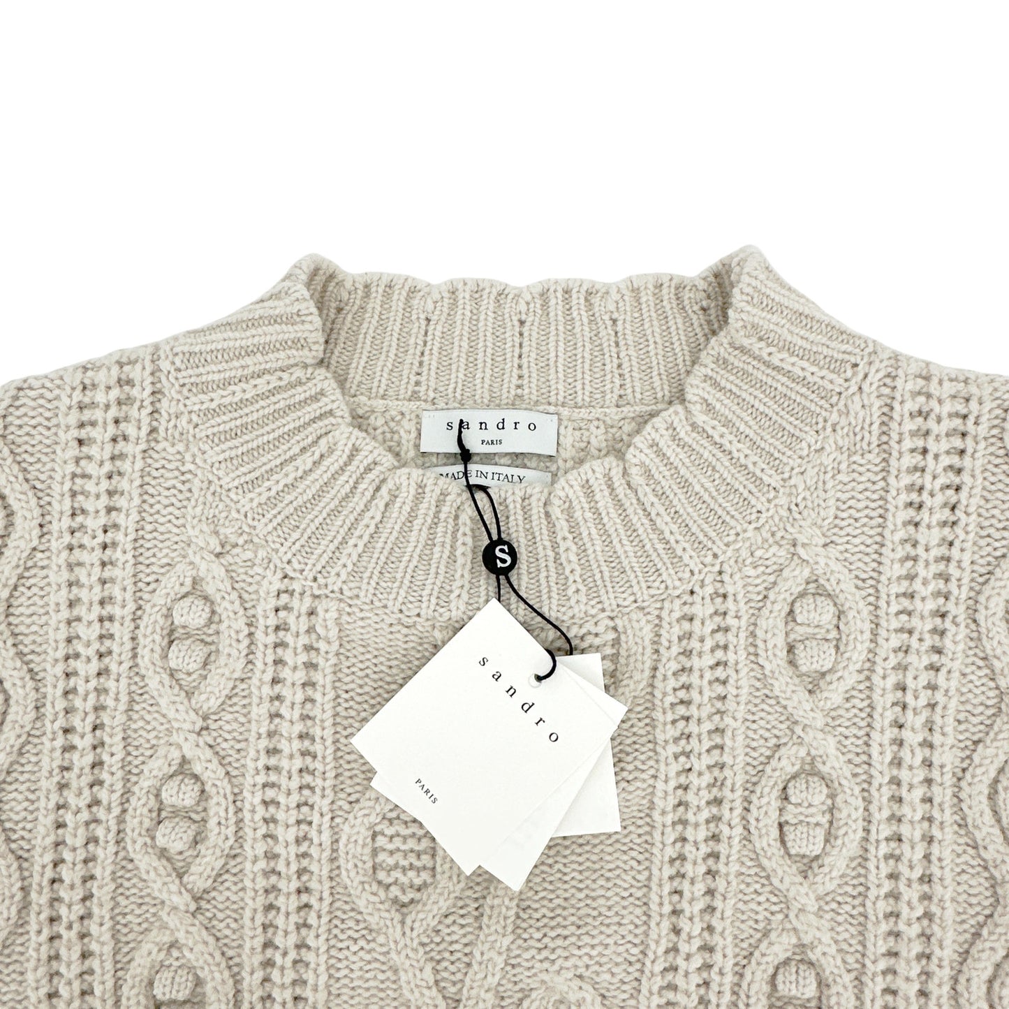 SANDRO Moise Cable Knit Vest XS