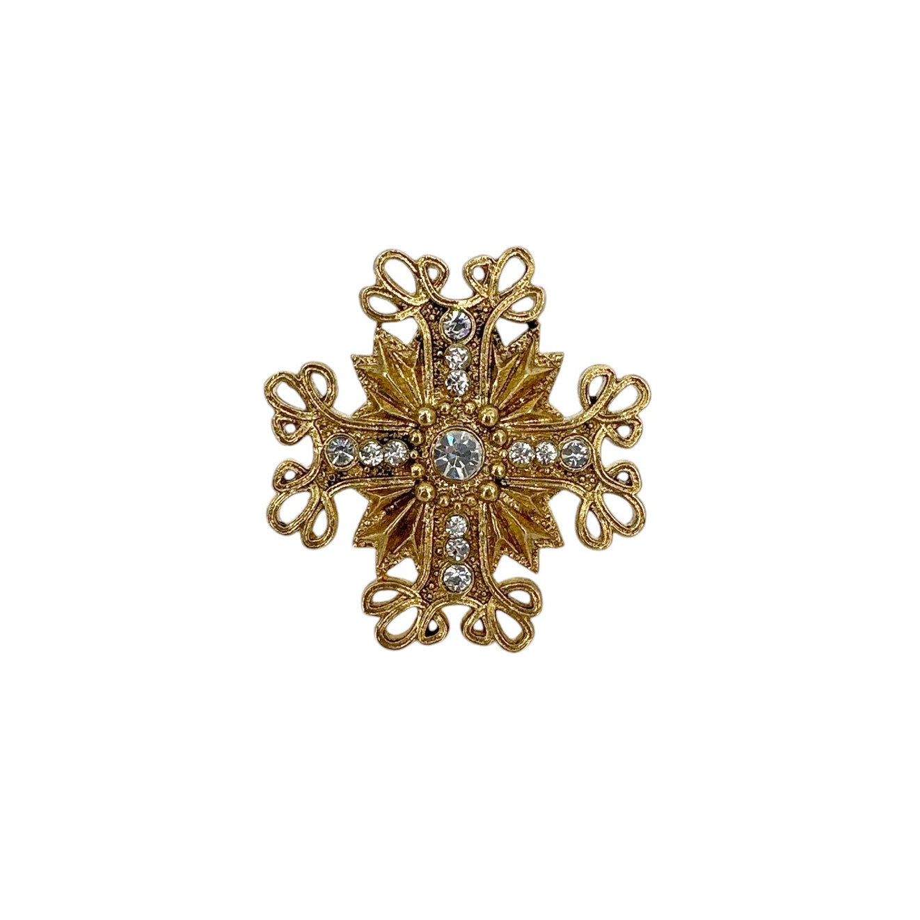 VIRGINS SAINTS & ANGELS VSA Electra Cross Ring in Gold Size 6