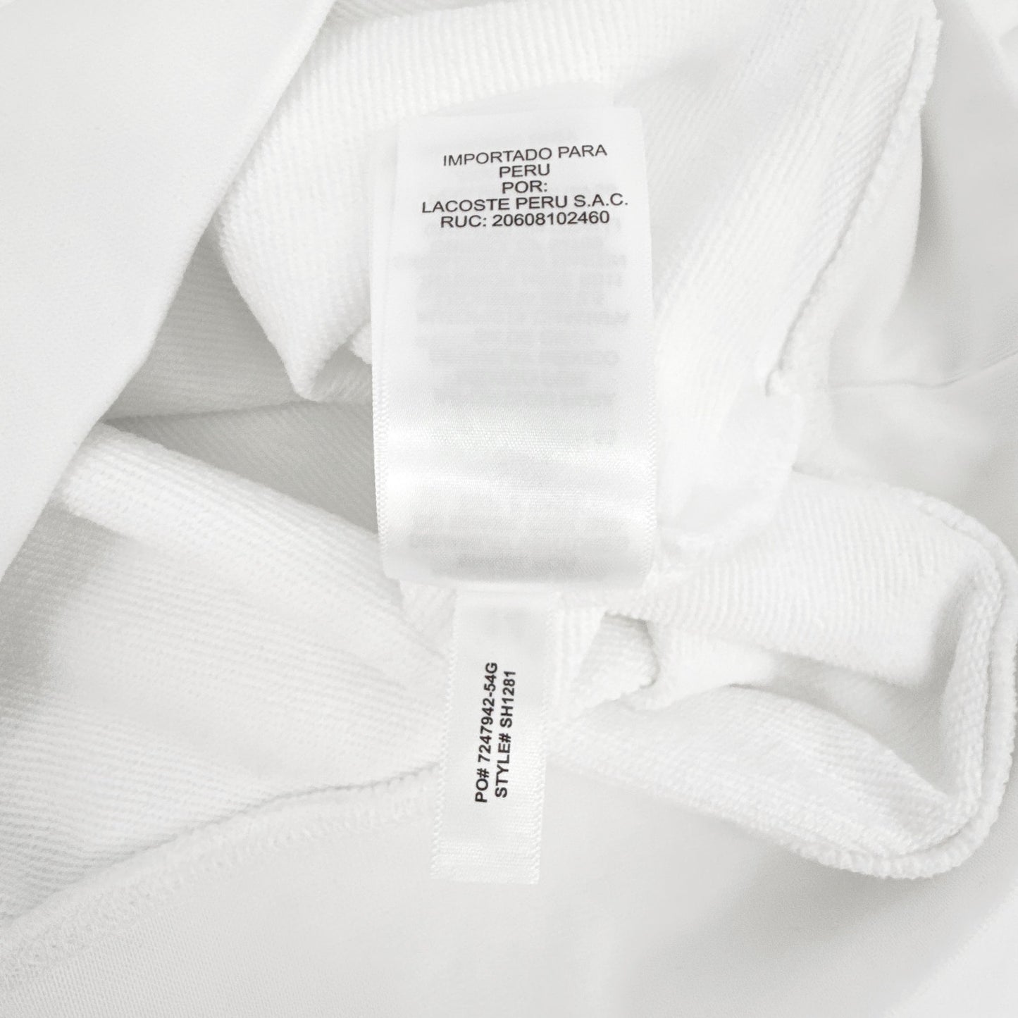 LACOSTE Classic Fit Crewneck Sweatshirt in White S