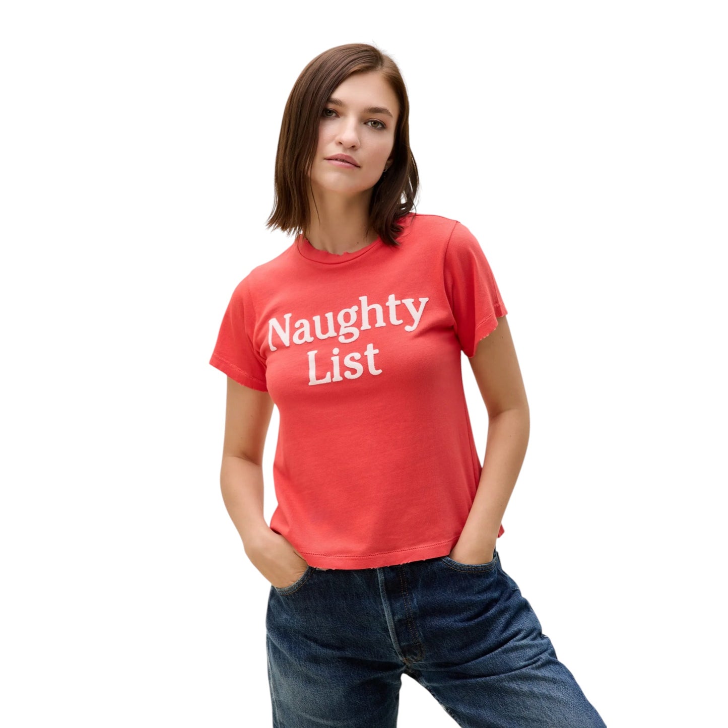 DAYDREAMER Naughty List Vintage Tee in Vintage Red L