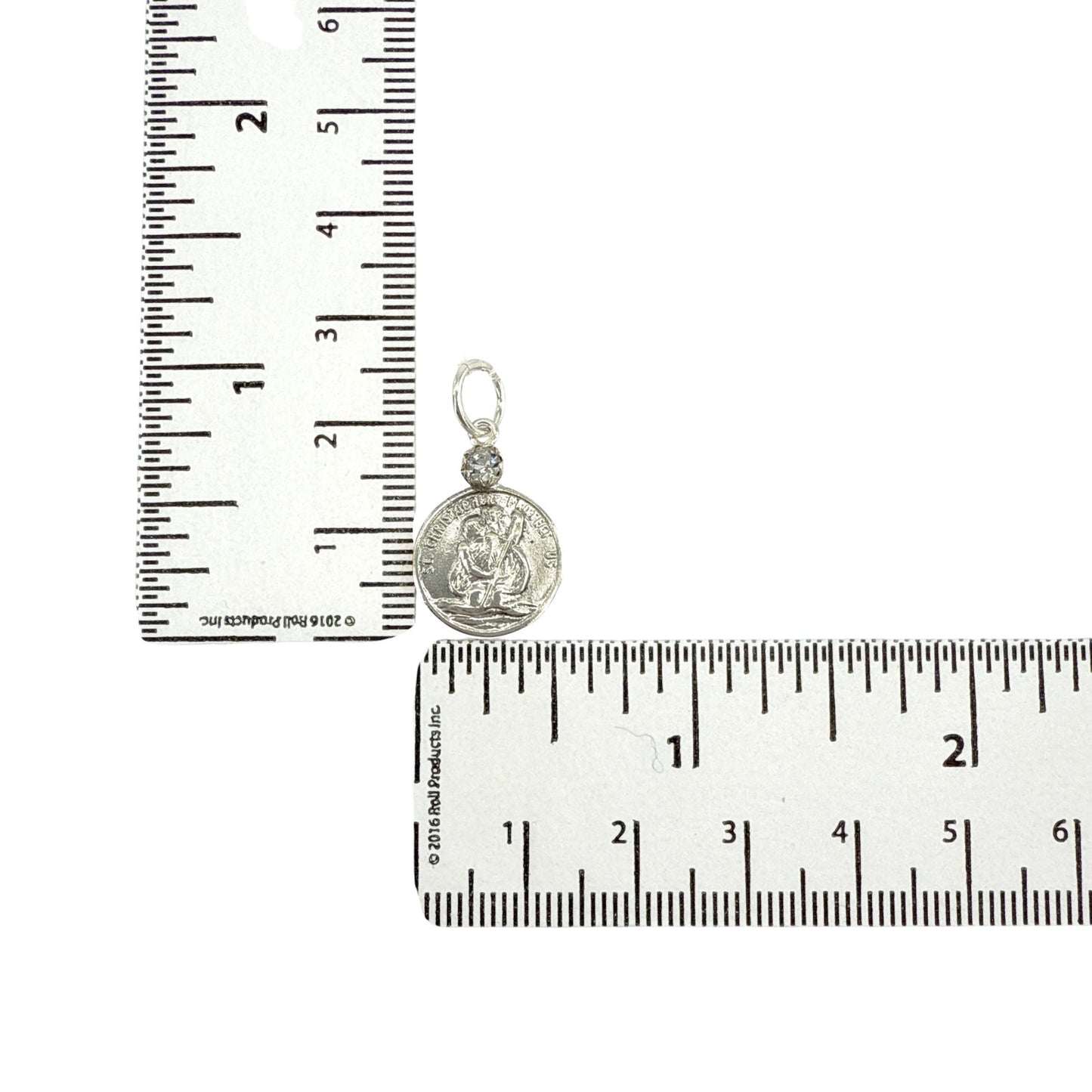 VIRGINS SAINTS & ANGELS VSA Saint Christopher Charm Necklace in Silver