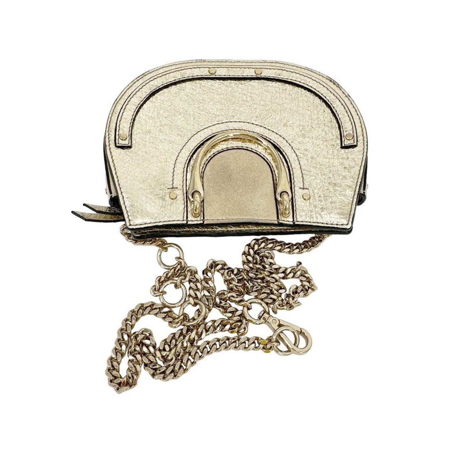 CHLOE Pixie Mini Belt Convertible Bag Metallic