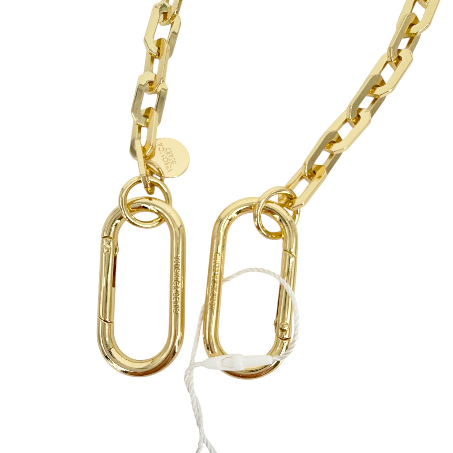 VERONICA BEARD Swag Edge Chain Bag Charm in Gold