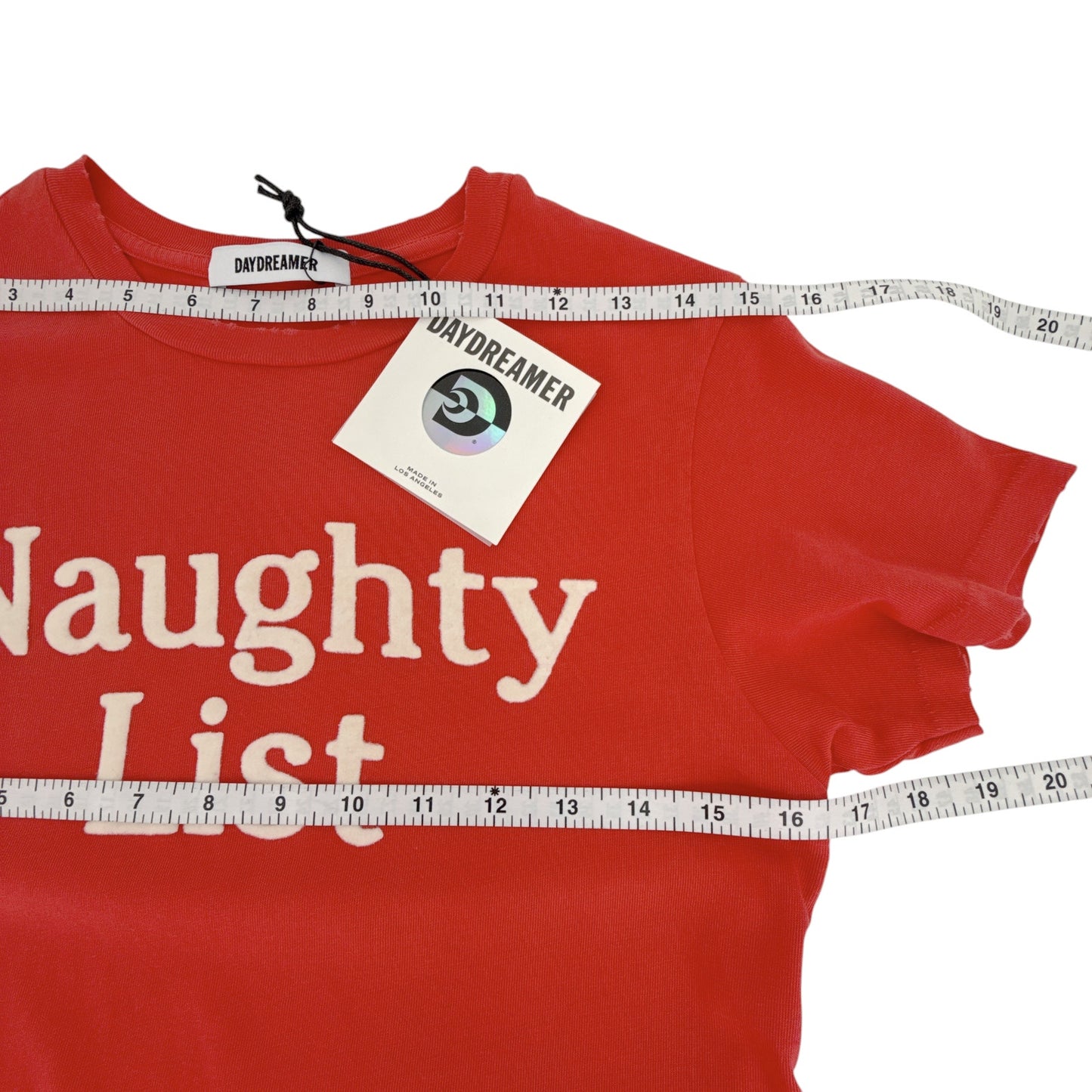 DAYDREAMER Naughty List Vintage Tee in Vintage Red M