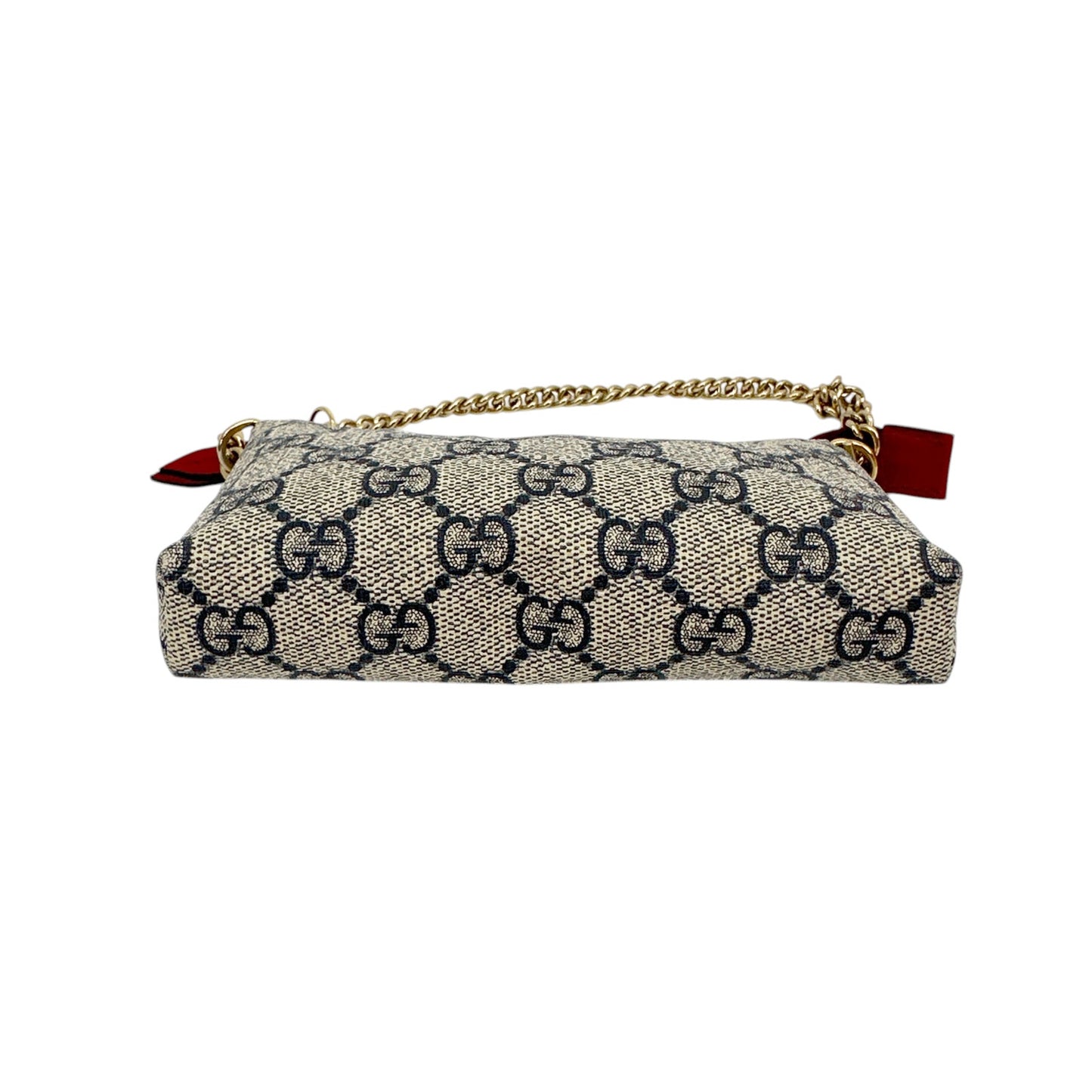 GUCCI Chain Wristlet Mini Bag GG Coated Canvas
