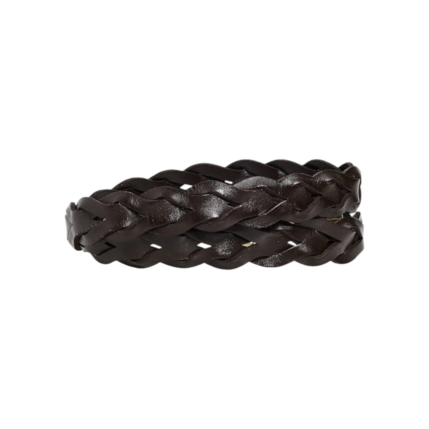 MADEWELL Braided Belt in Dark Carob M-L