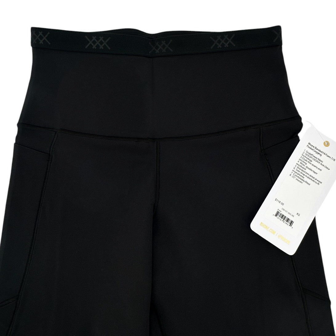 RHONE Banded Hi-Form 7/8 Pocket Legging in Black XS