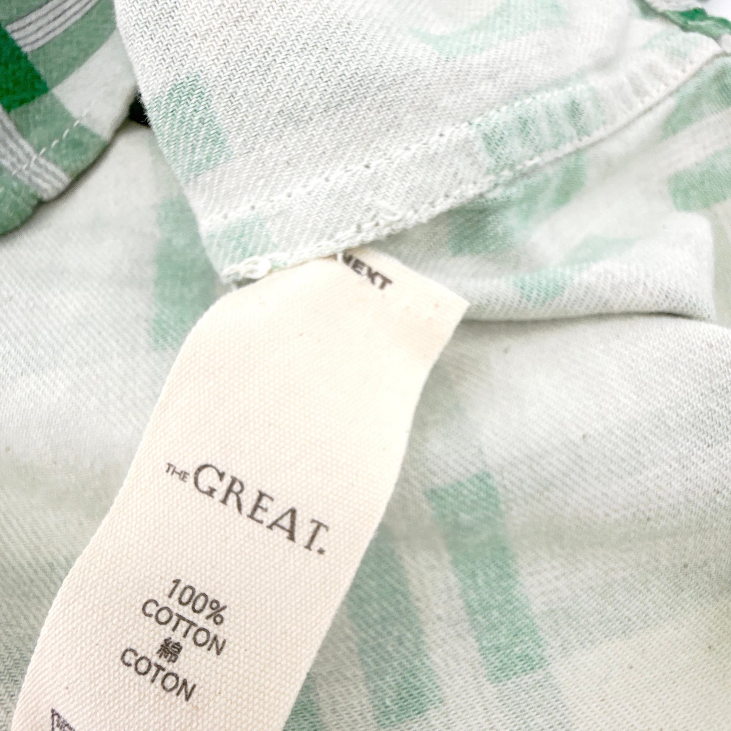 THE GREAT. The Harbor Shirt in Bright Green Pioneer Plaid 0|XS