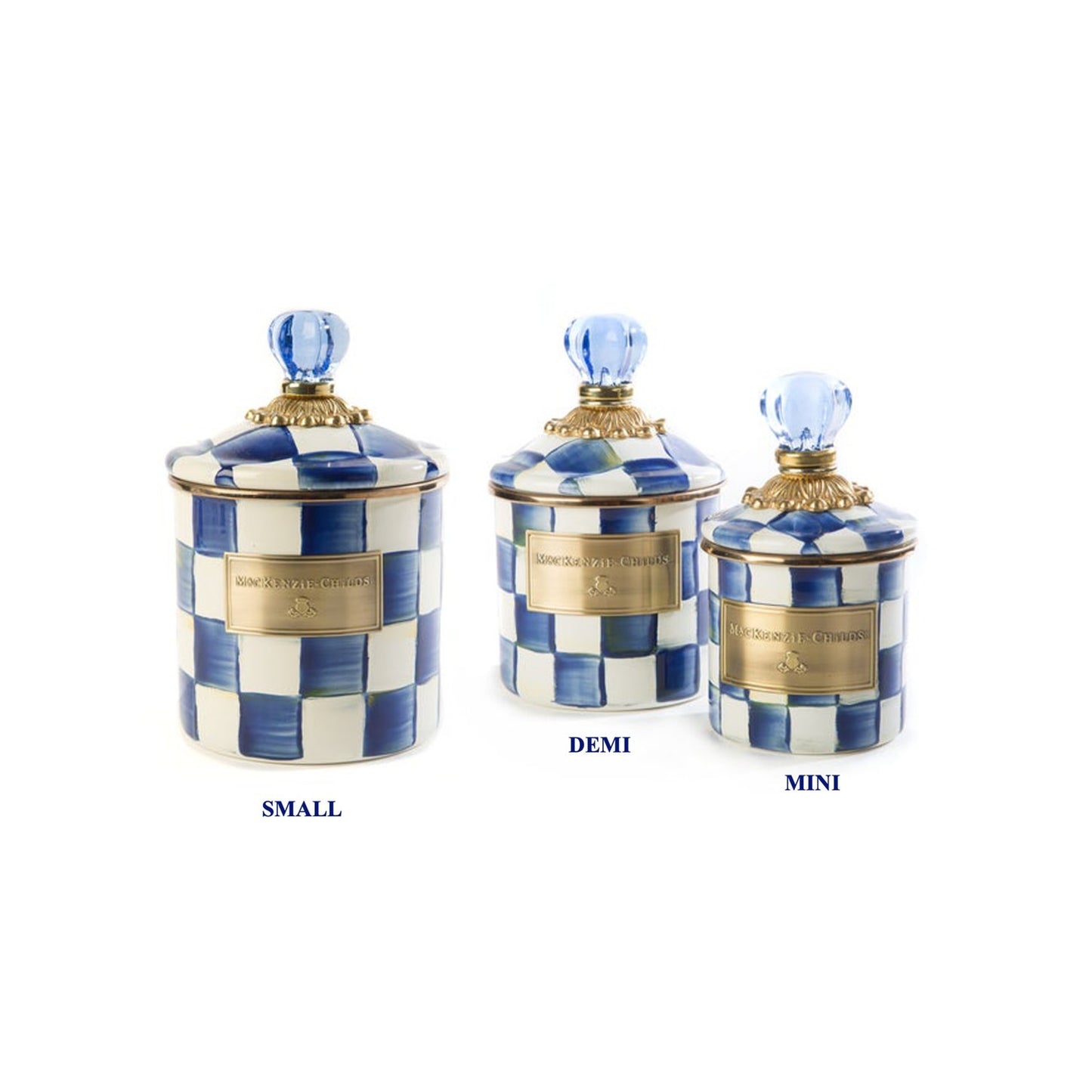 MACKENZIE-CHILDS Royal Check Canister Small