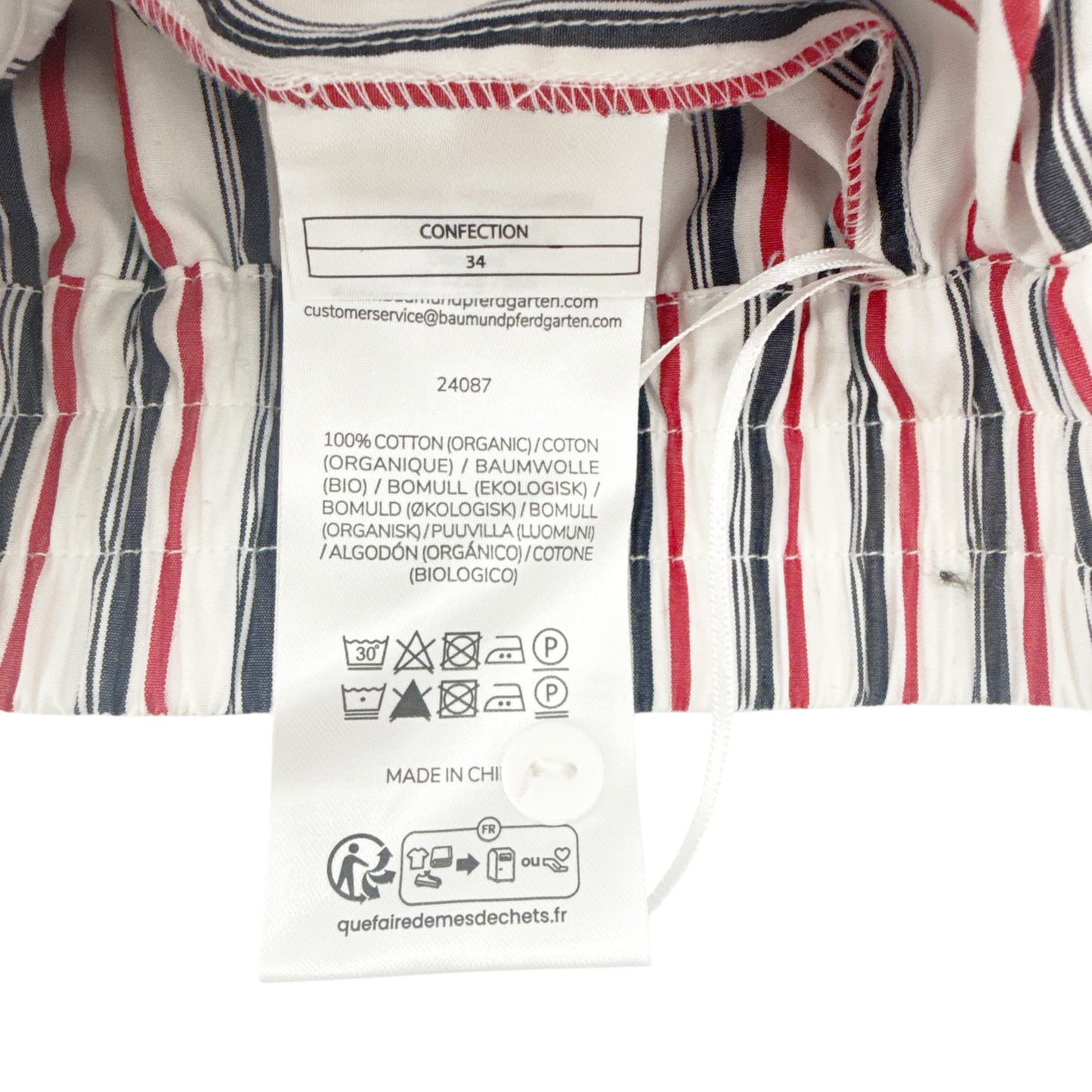 BAUM UND PFERDGARTEN Natie Shorts Haute Red Stripe FR34|US2|XS