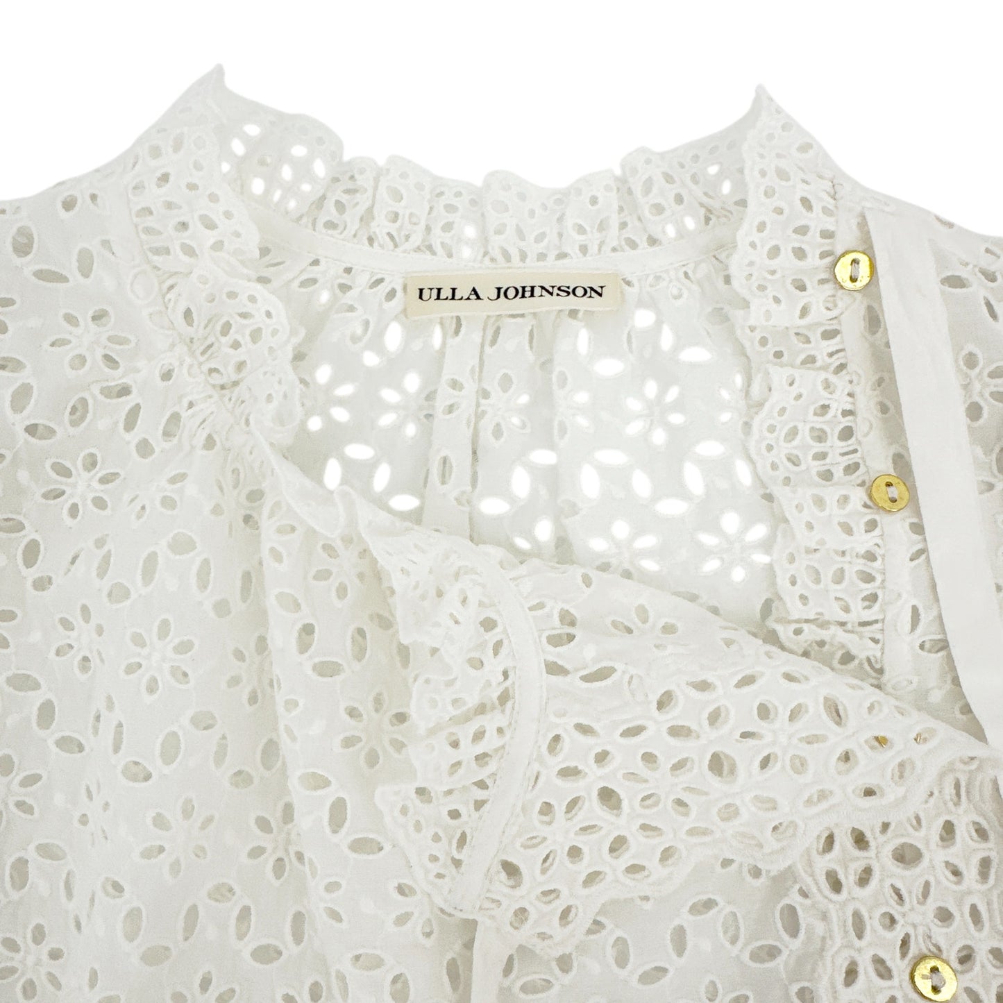 ULLA JOHNSON Grace Ruffle Sleeve Top 4|S