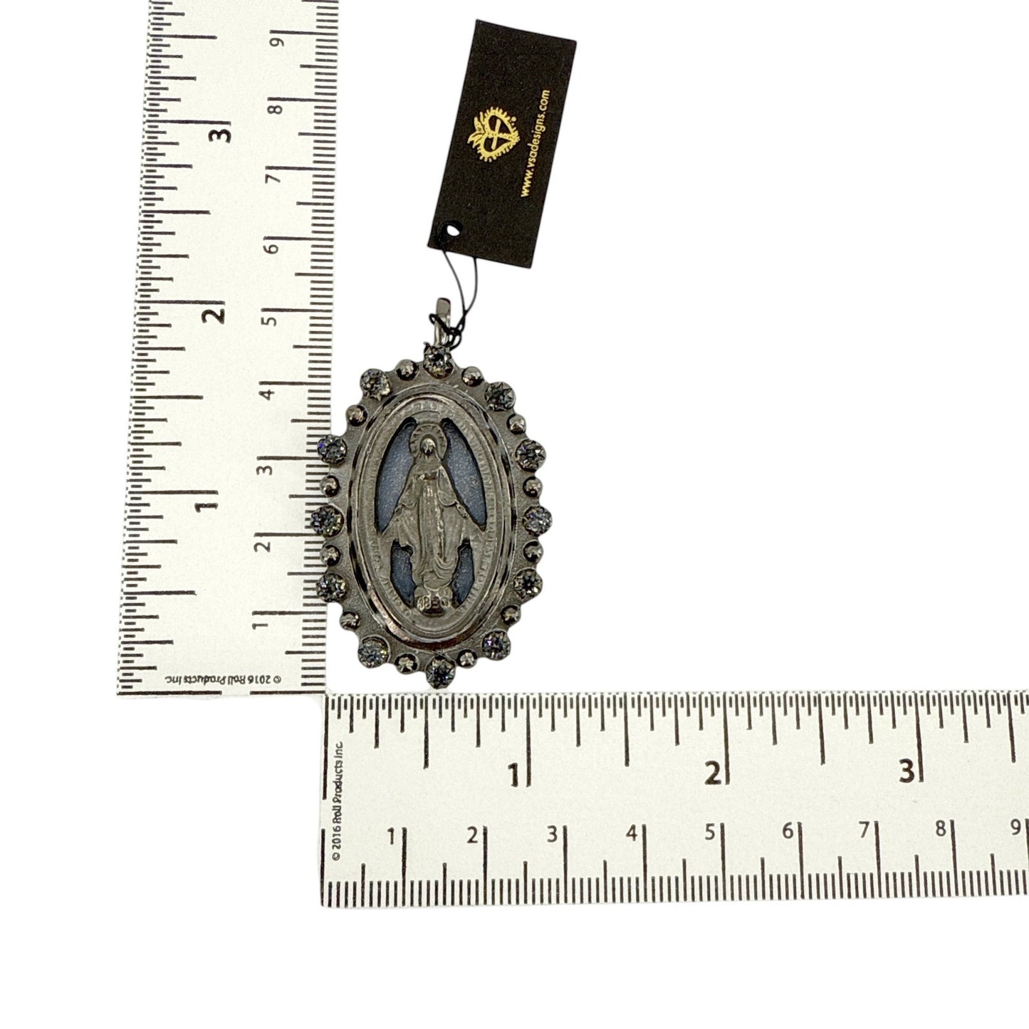 VIRGINS SAINTS & ANGELS VSA Milagrosa Medallion in Gunmetal