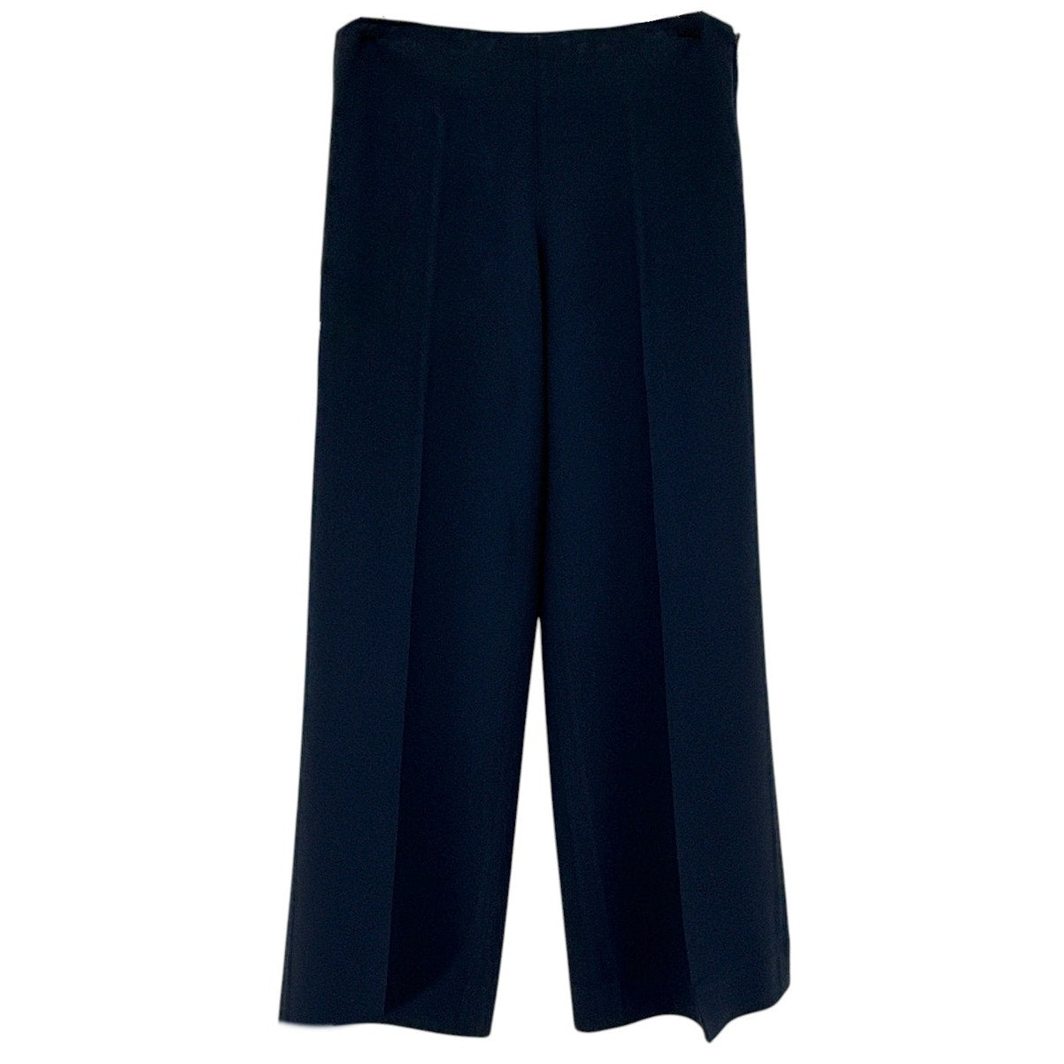 THEORY Terena B Rosina Crepe Cropped Wide Leg Pants in Navy 0
