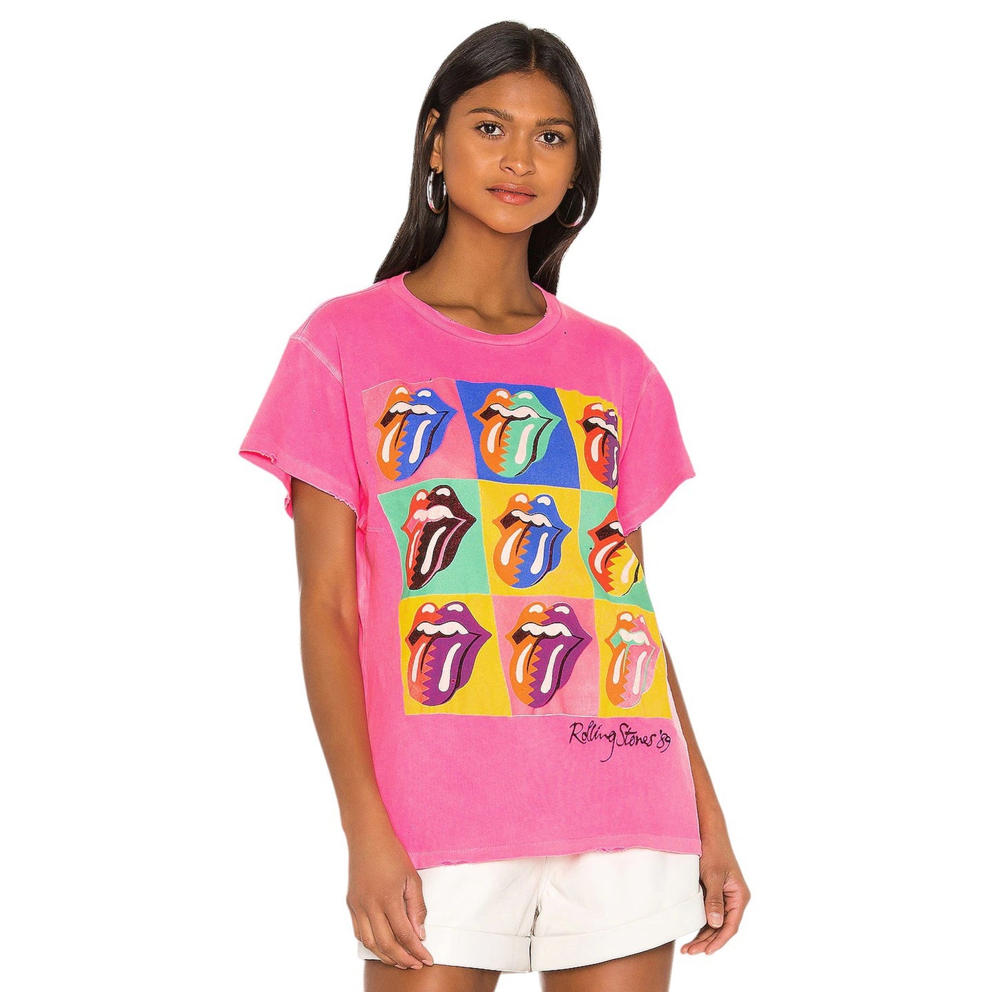 MADEWORN Rolling Stones 89 Multi Tongue Tee XS