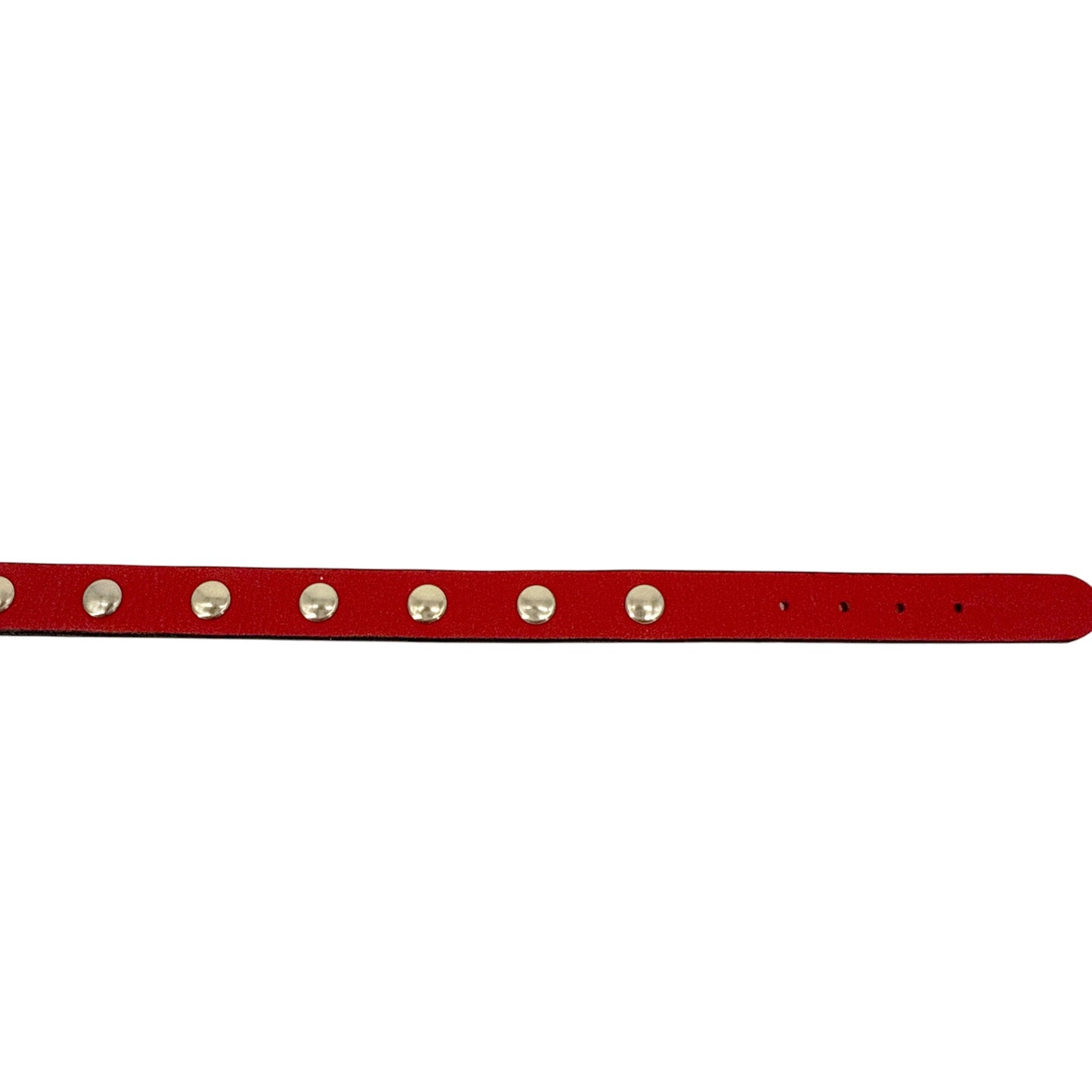 VALENTINO GARAVINO Rockstud Leather Bracelet in Red