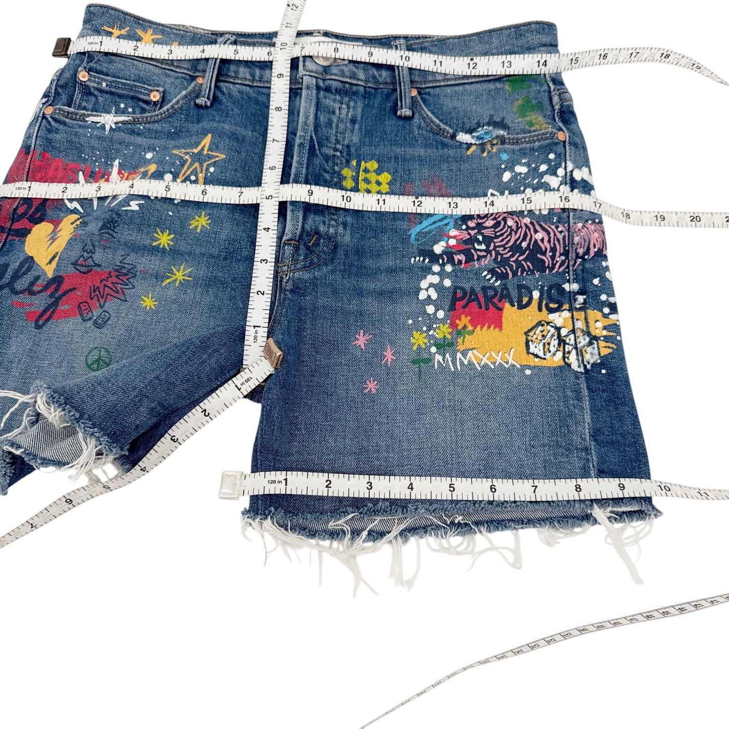 MOTHER The Vagabond Cuffed Shorts in Spooky Voodoo 25