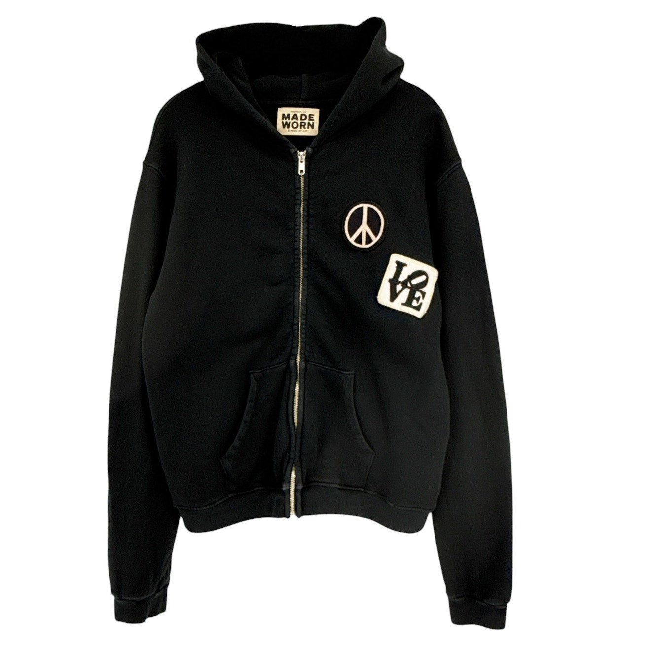 MADEWORN Peace Now Zip Hoodie XS