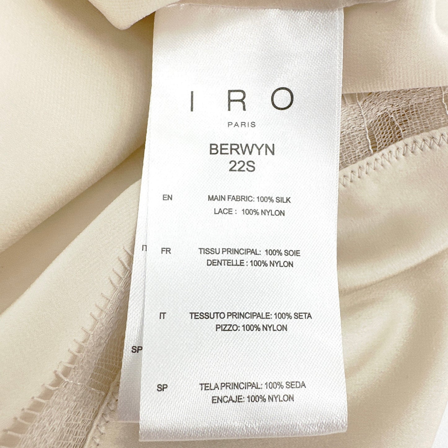 IRO Berwyn Silk Camisole in Ecru FR36|Small