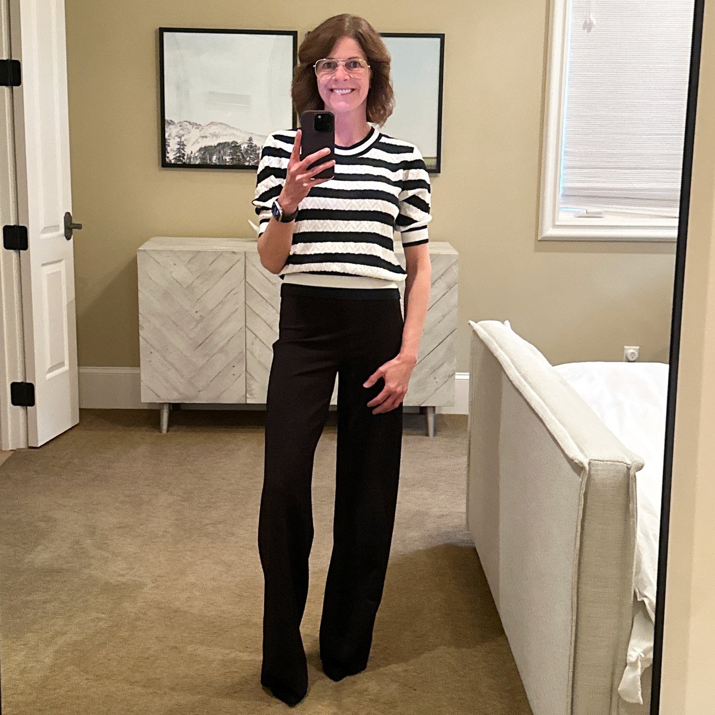 VERONICA BEARD Lisbeth Knit Top L