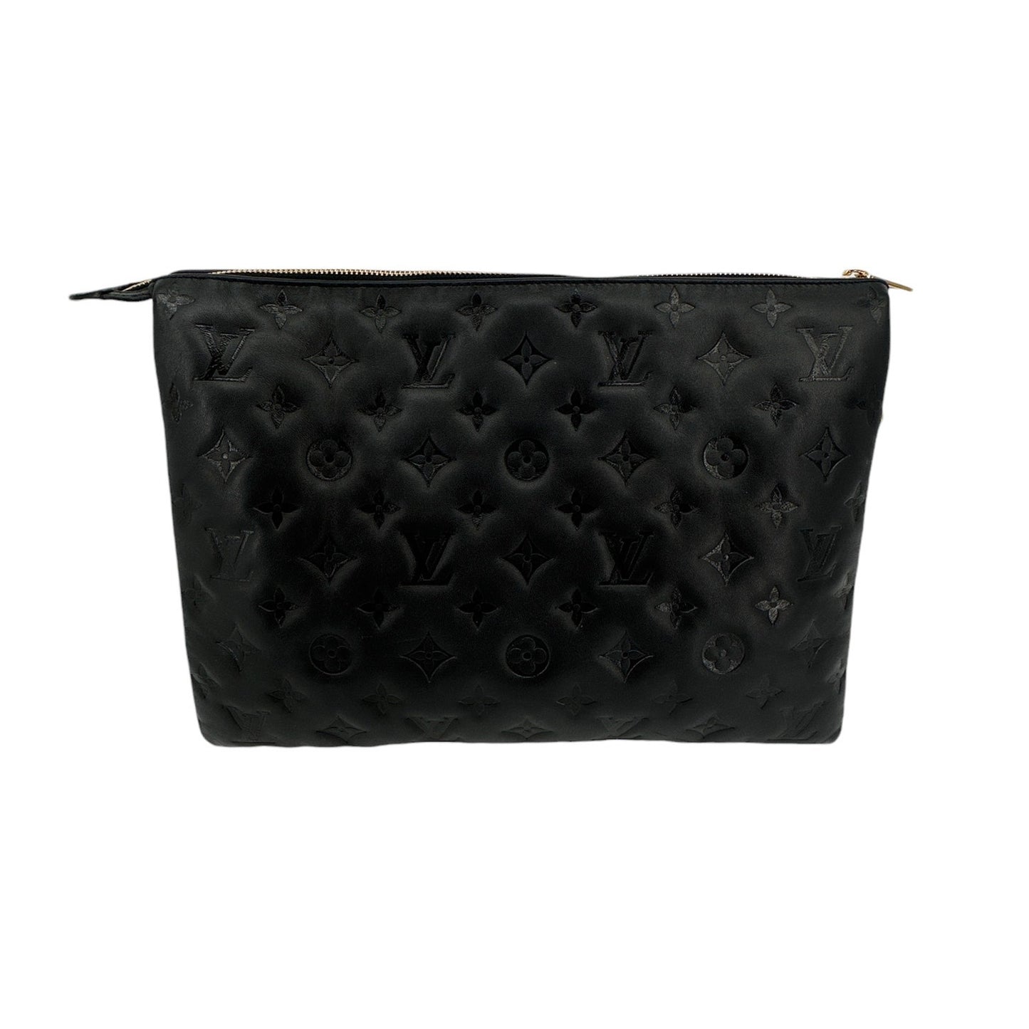LOUIS VUITTON Lambskin Embossed Monogram Coussin MM
