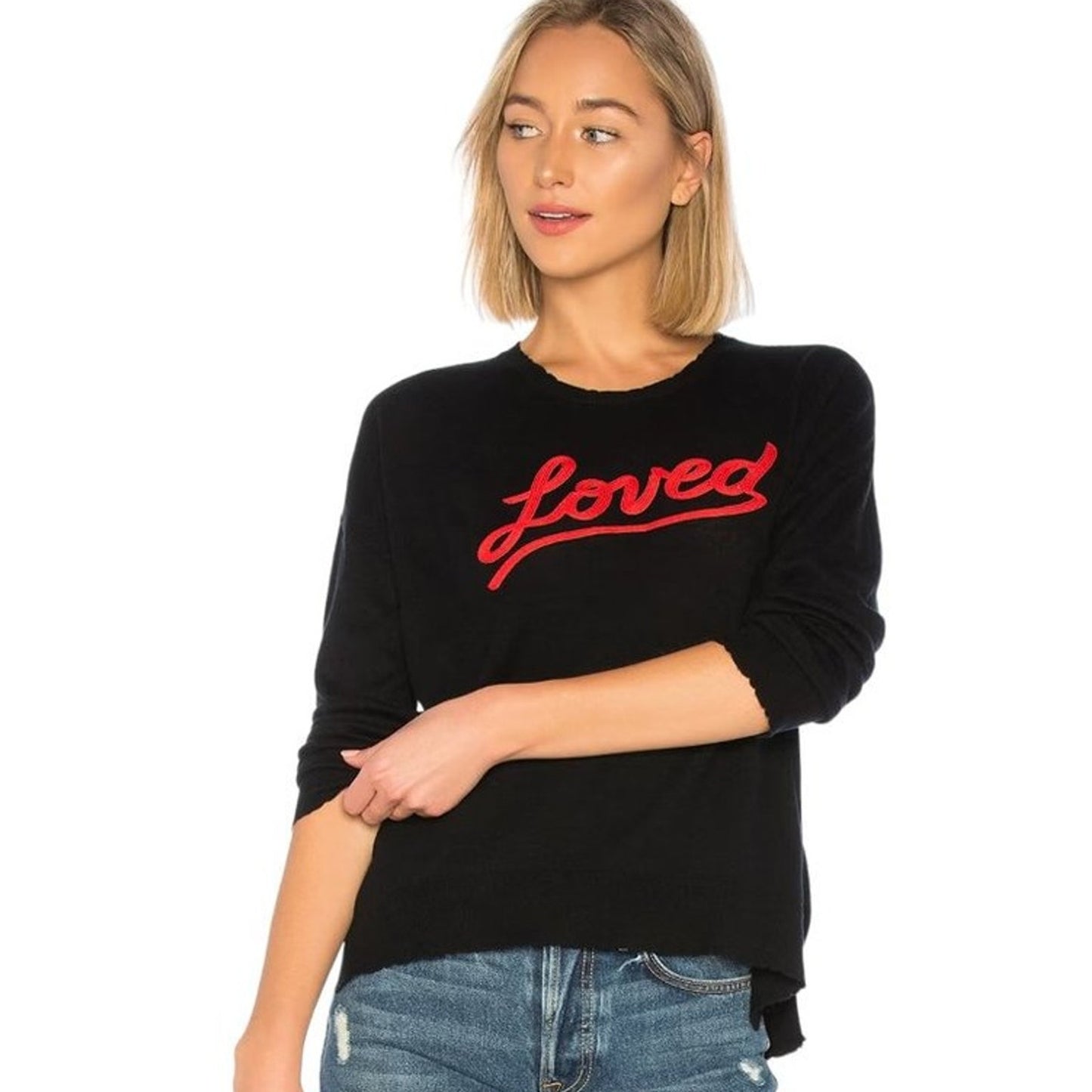 SUNDRY Loved Cashmere Blend Crew Neck Sweater XS