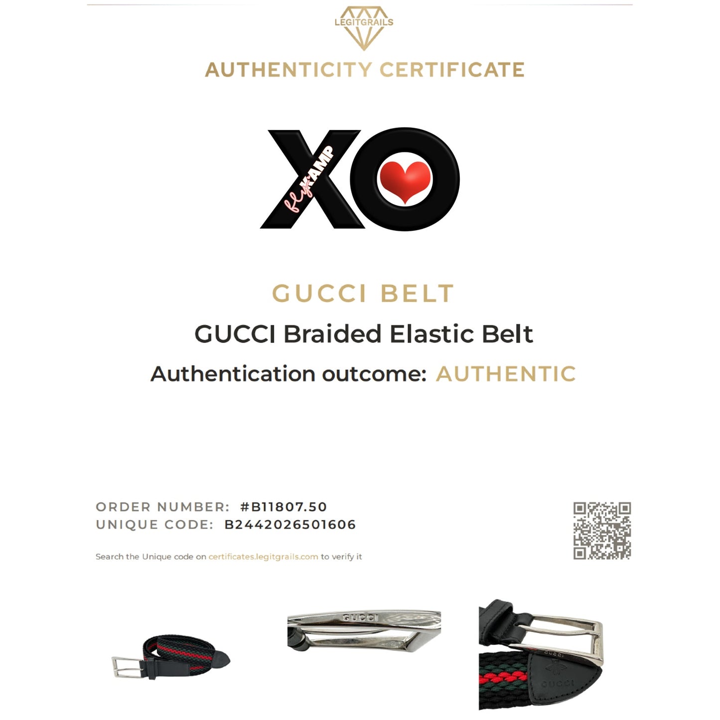 GUCCI Braided Elastic Webbing Belt in Black 115cm | 46in