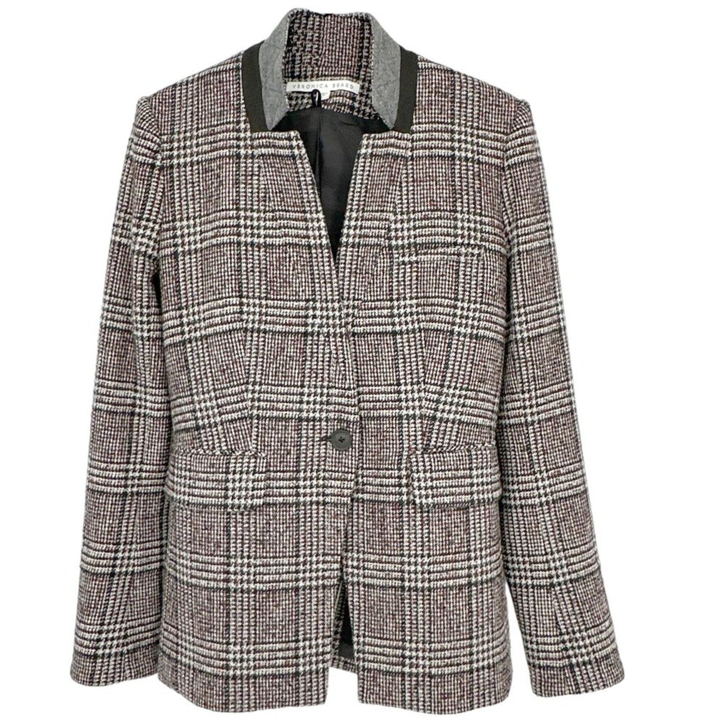 VERONICA BEARD Upcollar Cutaway Dickey Jacket Blazer 0